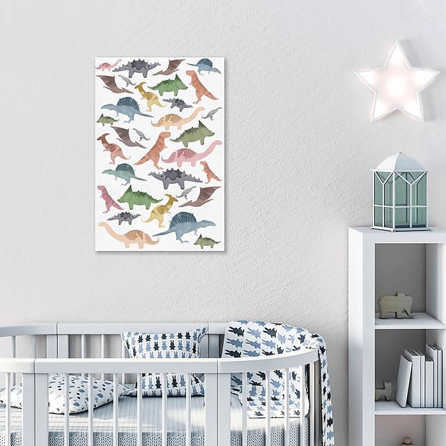 Kids Dinosaur Party White Wall Art - Thumbnail - Image 3