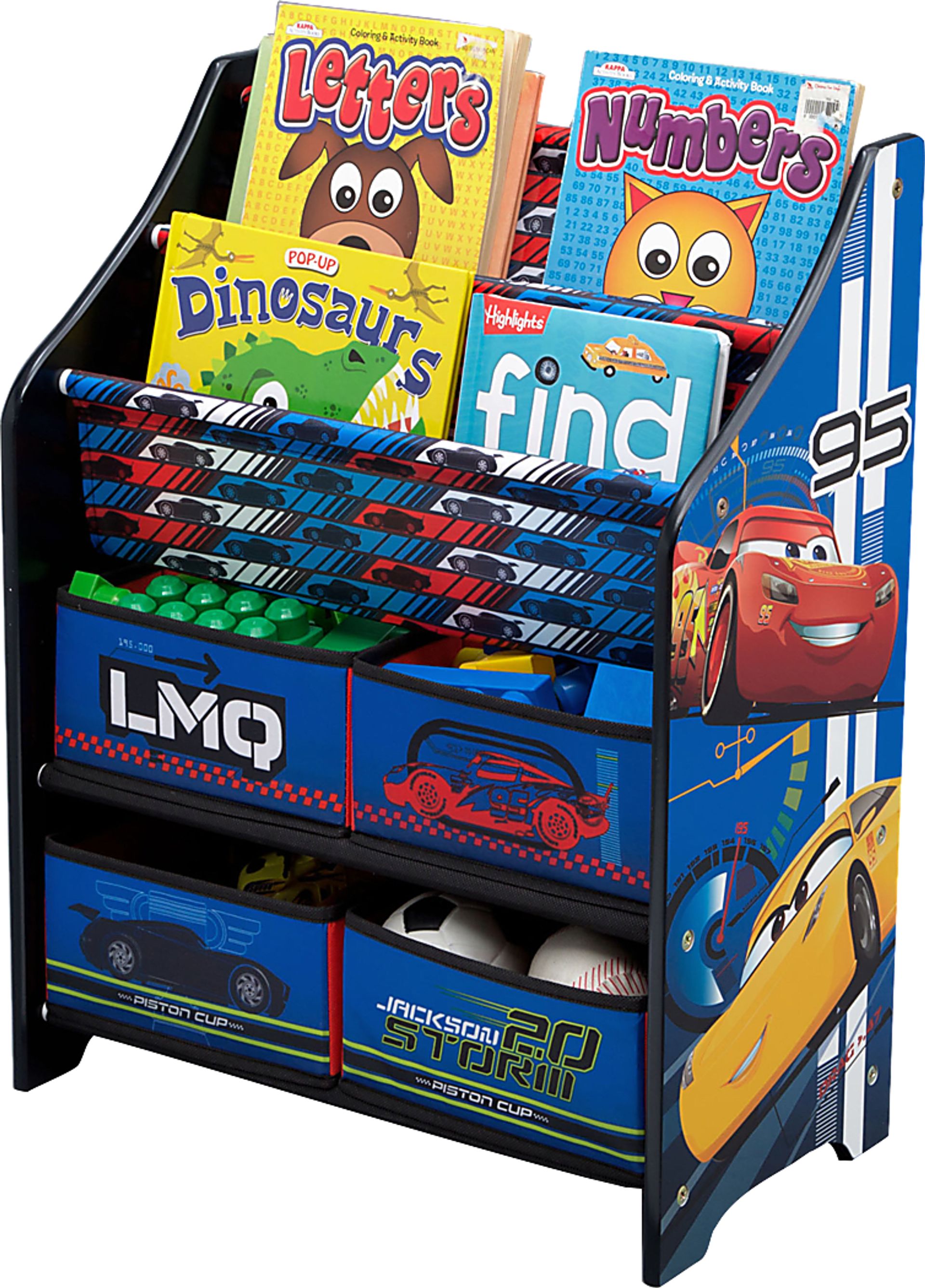 Kids Disney Cars Blue Bookcase - Image 2
