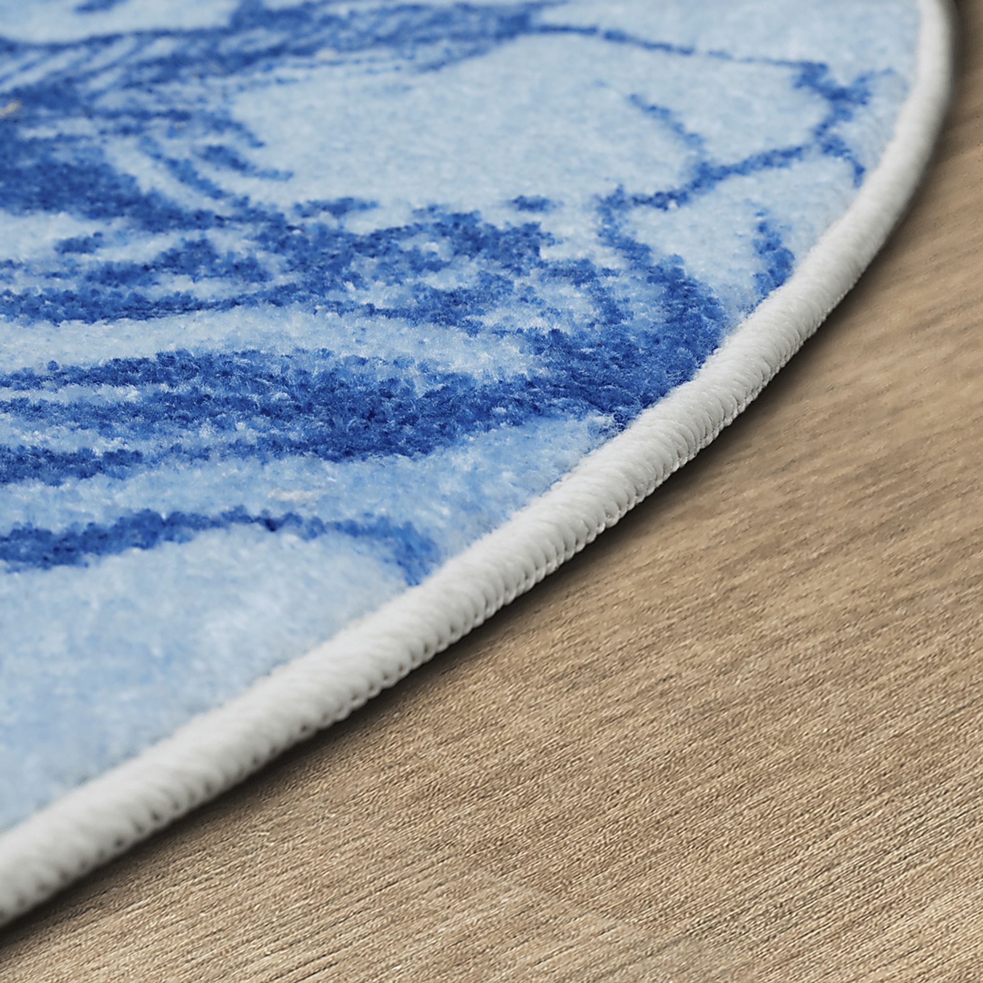 Kids Disney Cinderella Castle Light Blue 8' Round Rug - Image 5