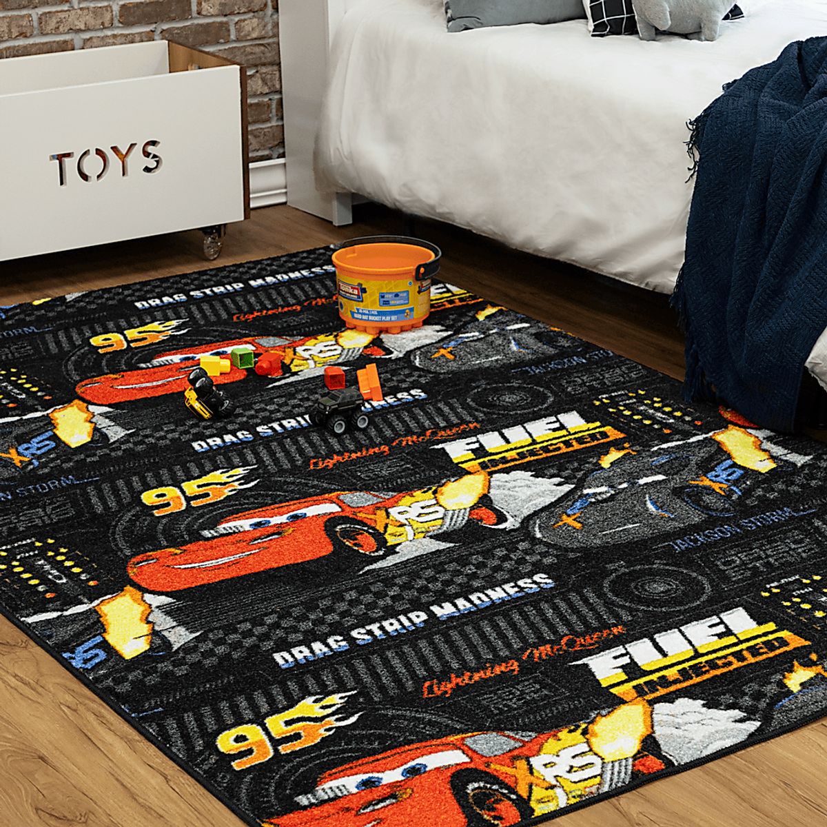 Disney Drag Strip Polyester Fabric Rug | Rooms to Go