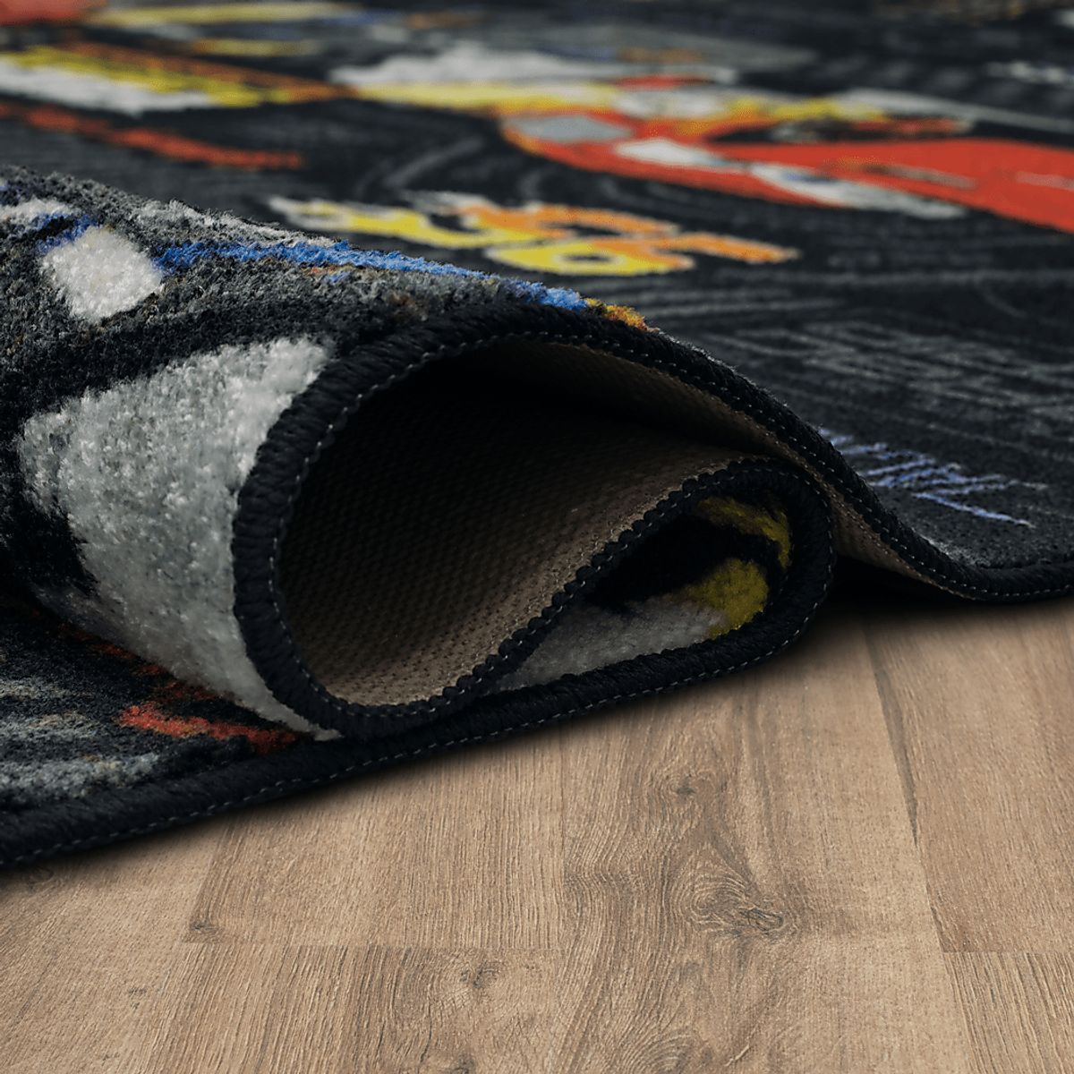 Disney Drag Strip Polyester Fabric Rug | Rooms to Go