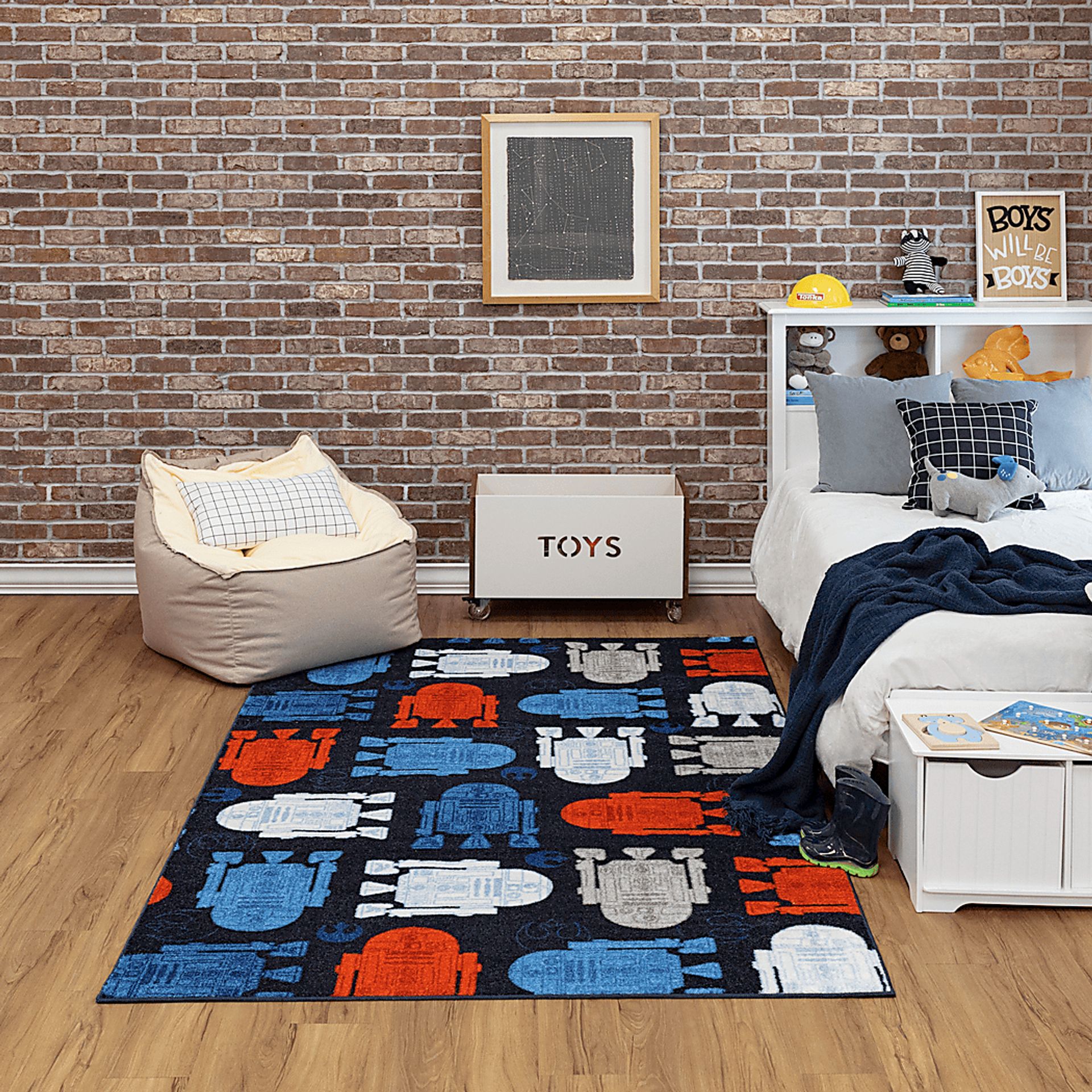 Kids Star Wars Droid Fun Navy 8' x 10' Rug - Image 2
