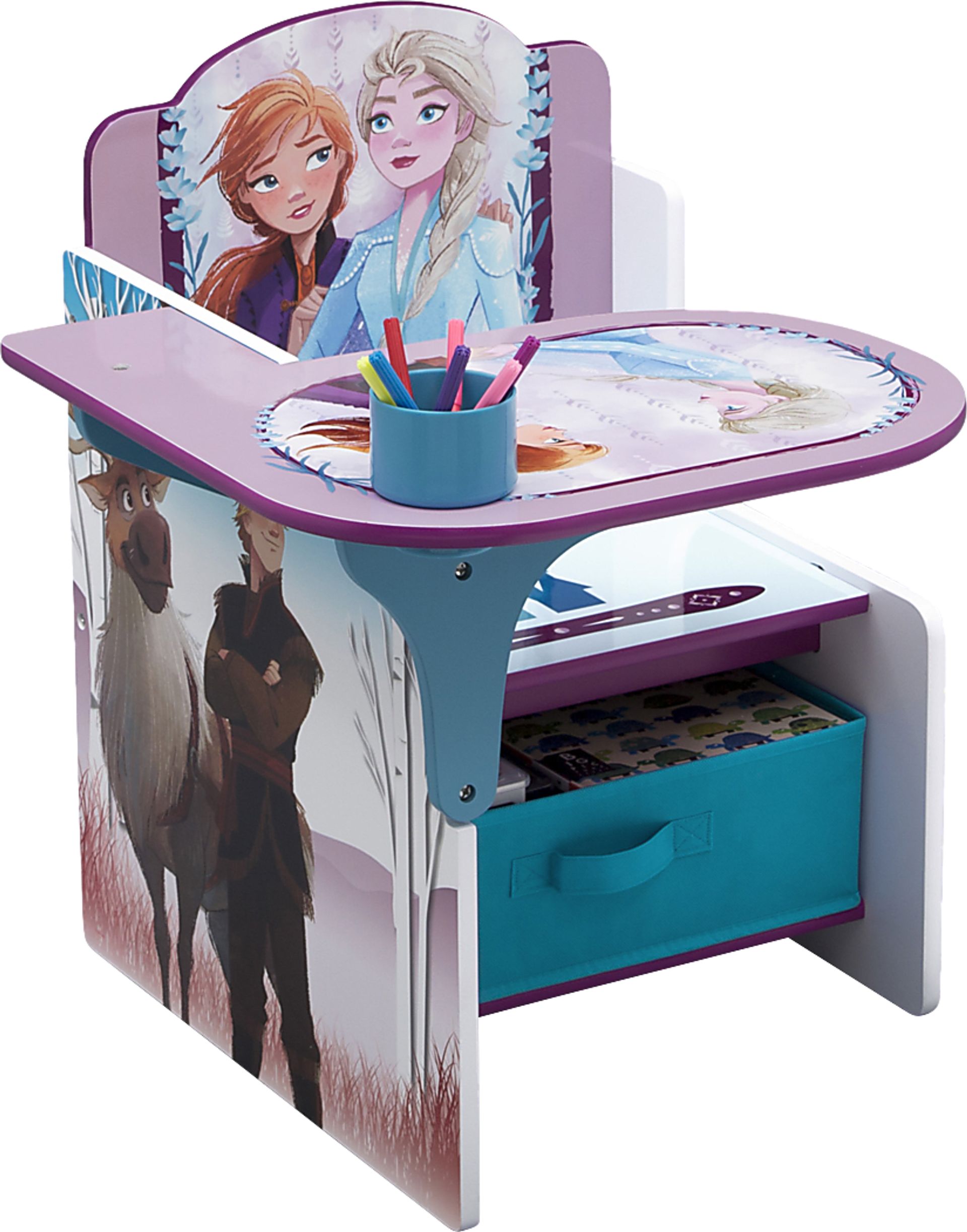 Kids Disney Frozen II Lilac Chair Desk - Image 1