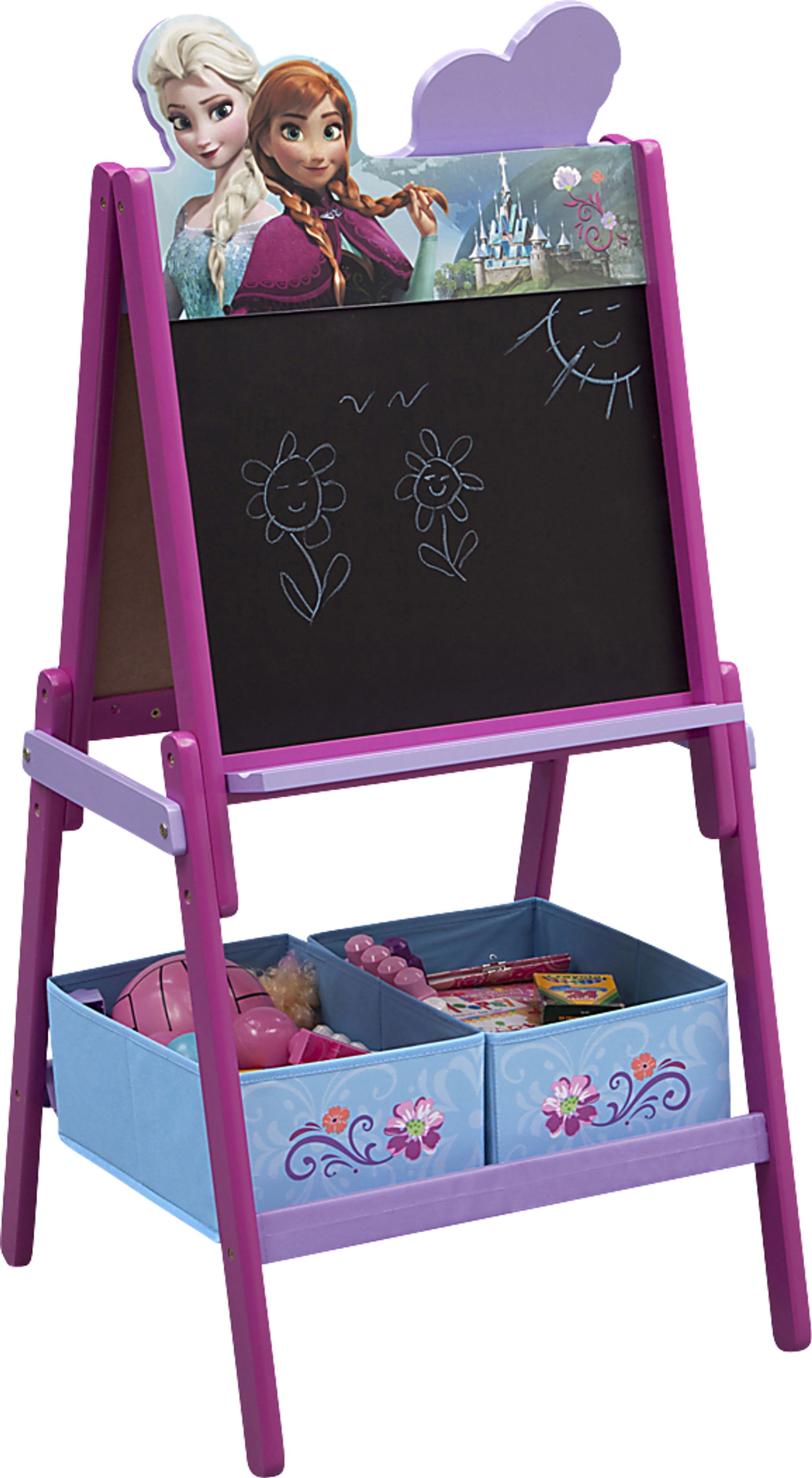 Kids Disney Frozen II Lilac Easel with Storage - Image 2