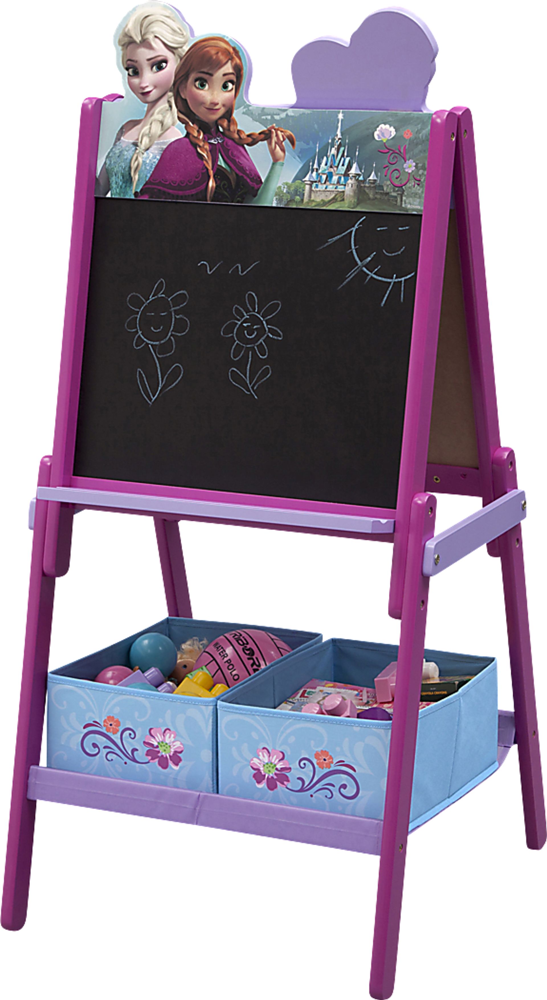 Kids Disney Frozen II Lilac Easel with Storage - Image 4