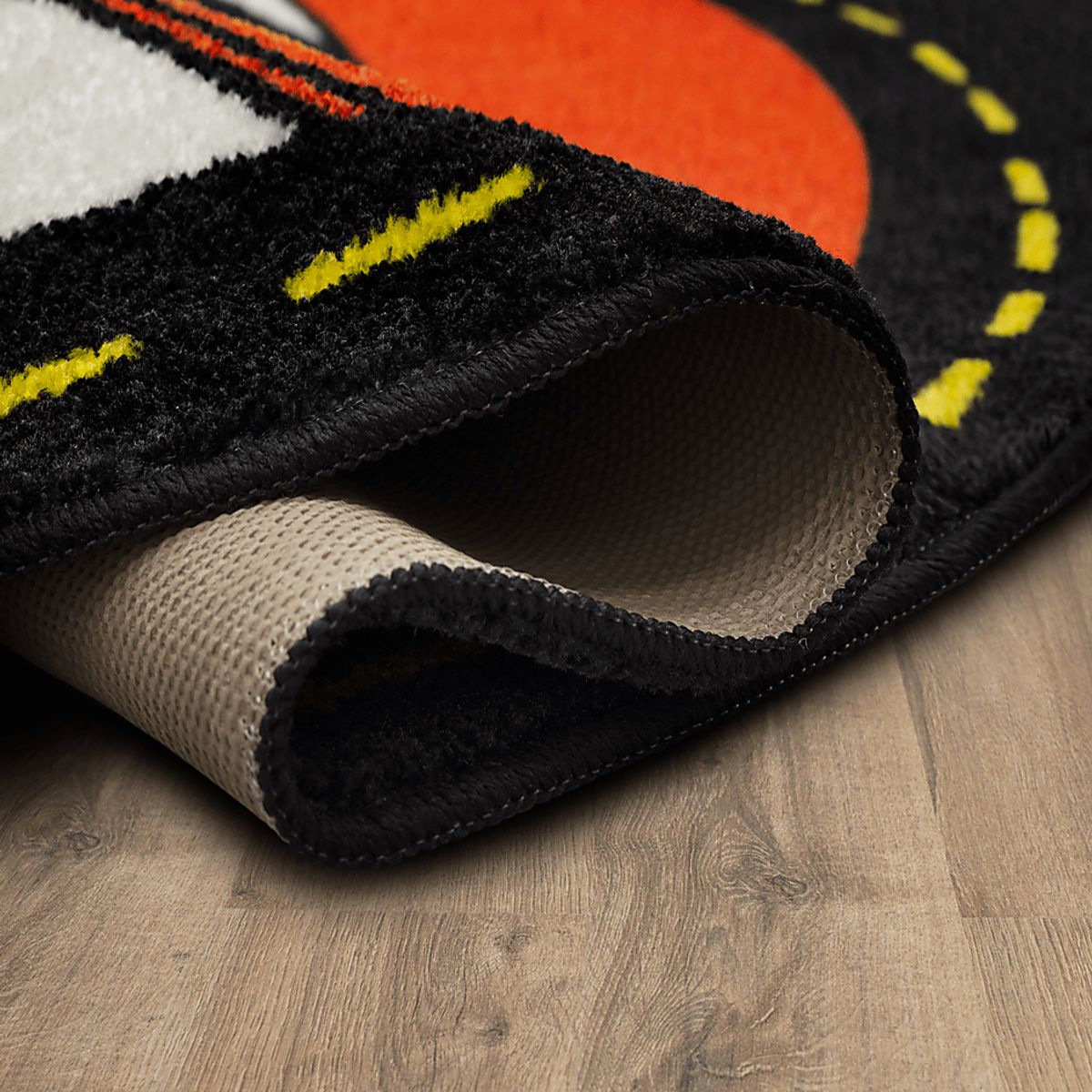 Disney Lightning Mcqueen Red Polyester Fabric Rug | Rooms to Go