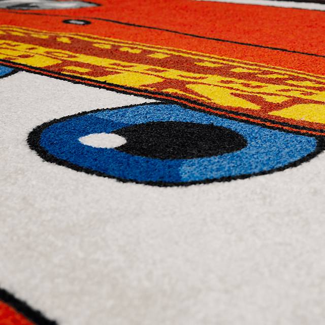 Kids Disney Lighting McQueen Red 5' Round Rug - Thumbnail - Image 8
