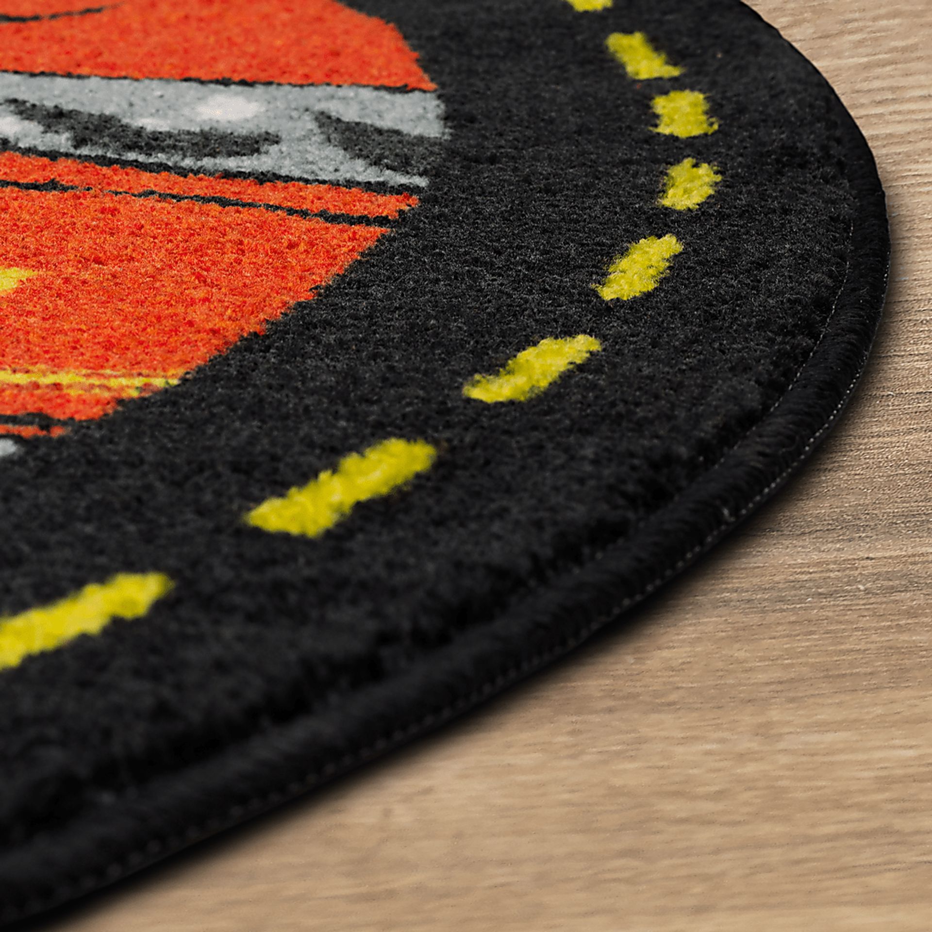 Kids Disney Lighting McQueen Red 5' Round Rug - Image 9