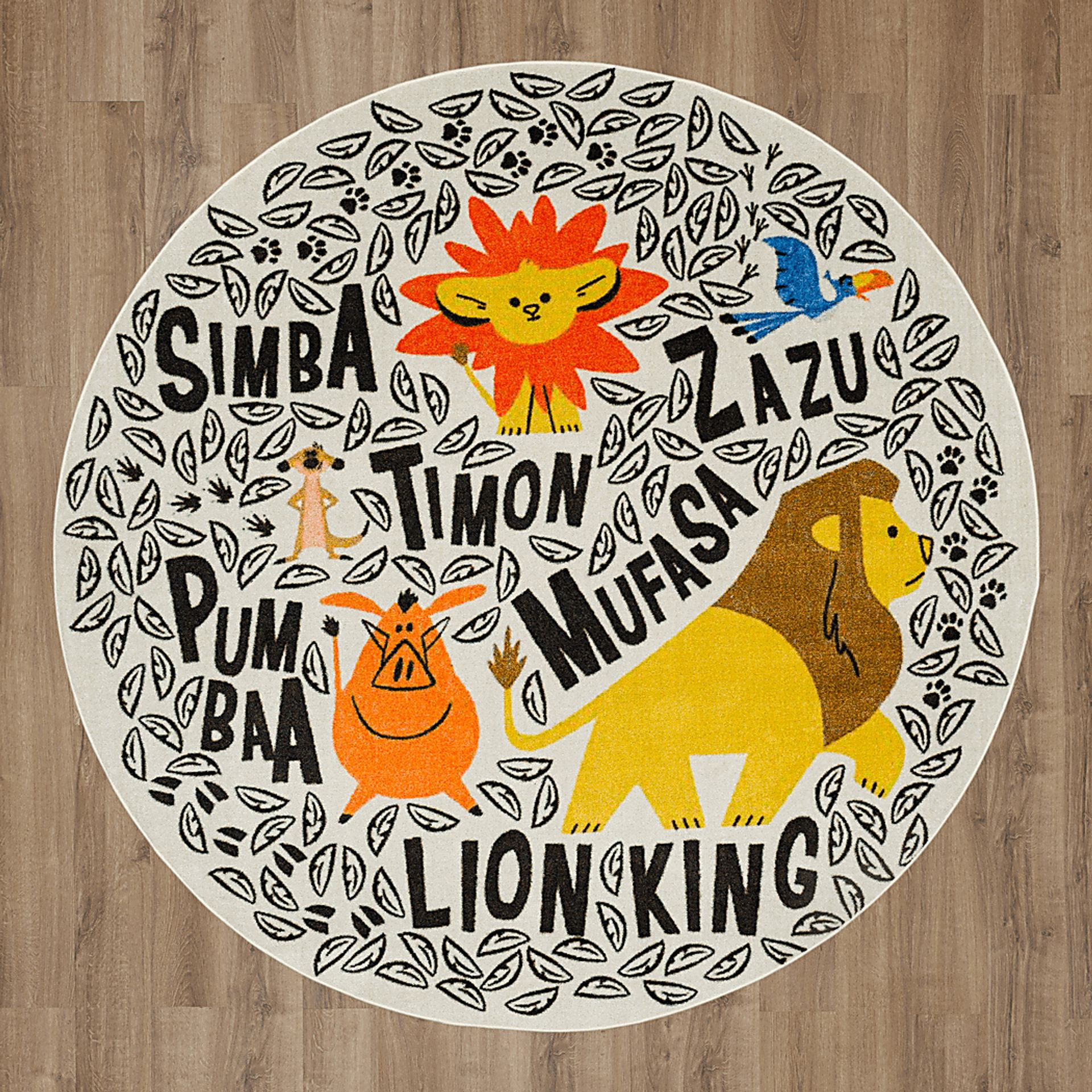 Kids Disney Lion King Friends Multi 5' Round Rug - Image 4