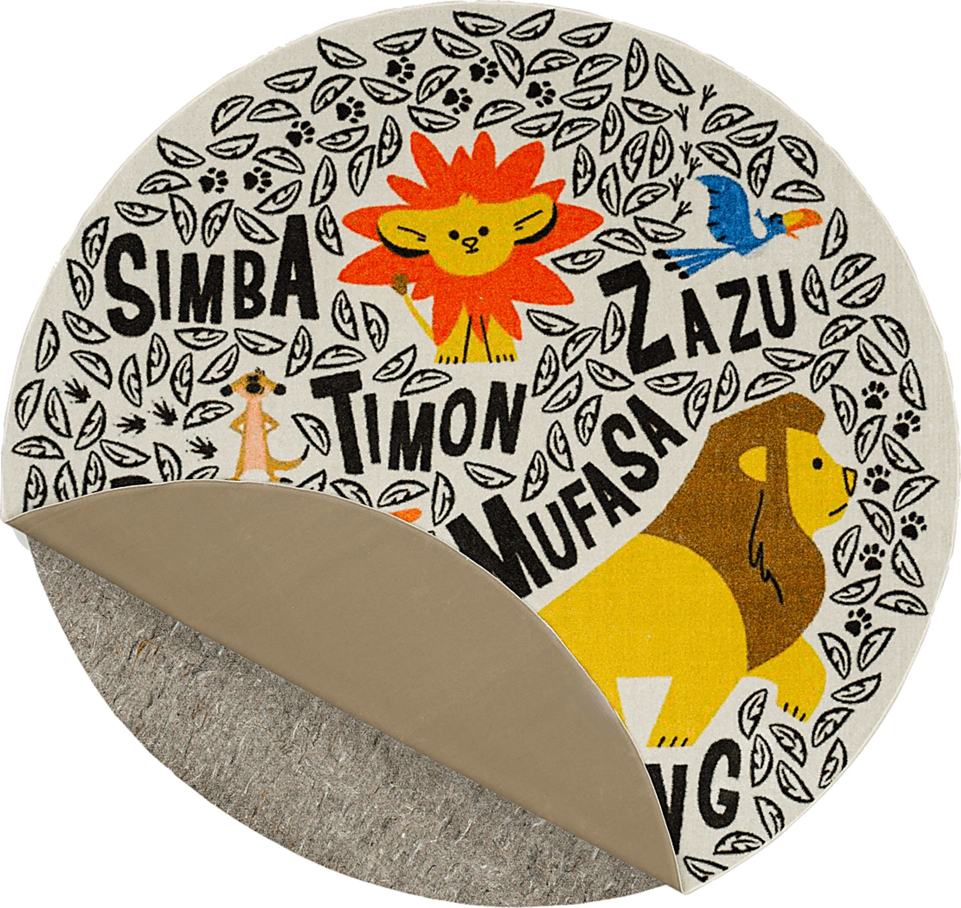 Kids Disney Lion King Friends Multi 5' Round Rug - Image 7