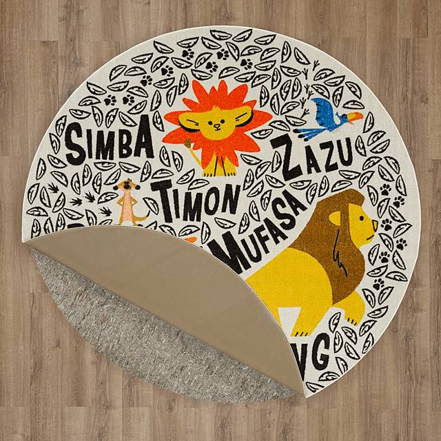 Kids Disney Lion King Friends Multi 5' Round Rug - Thumbnail - Image 8