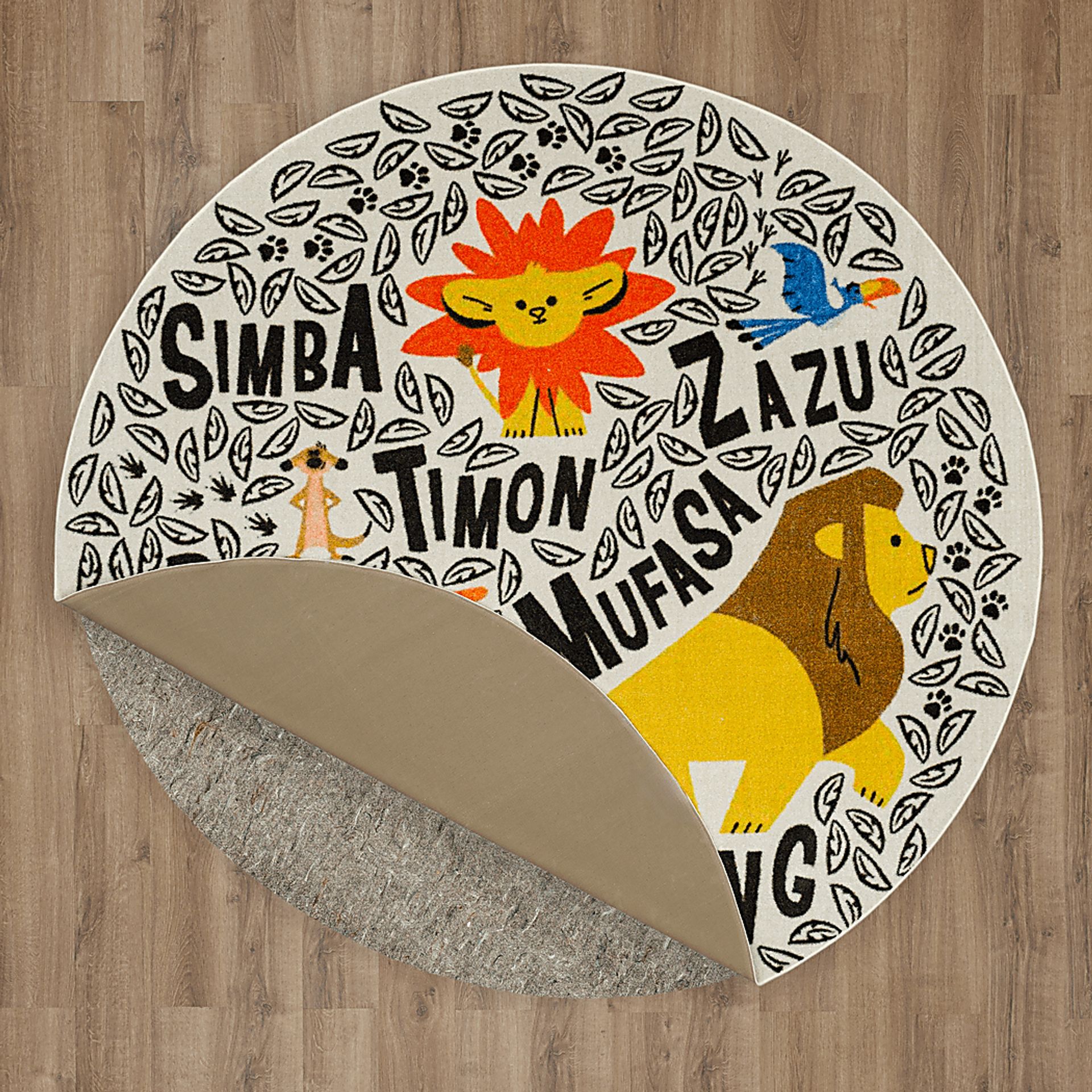 Kids Disney Lion King Friends Multi 5' Round Rug - Image 8