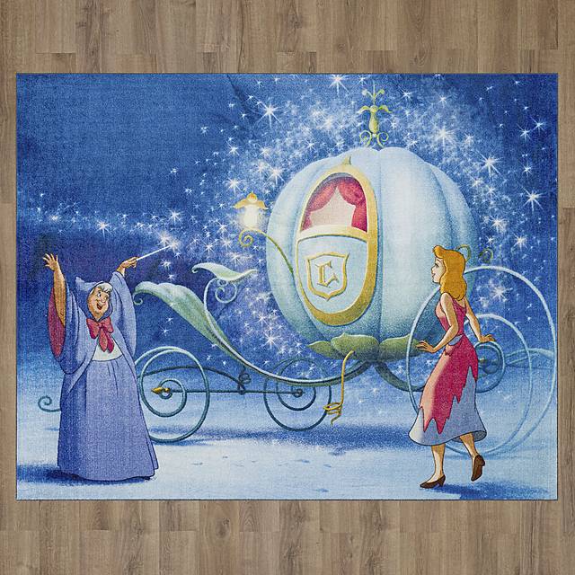 Kids Disney Magical Carriage Blue 3'4 x 5' Rug - Thumbnail - Image 4