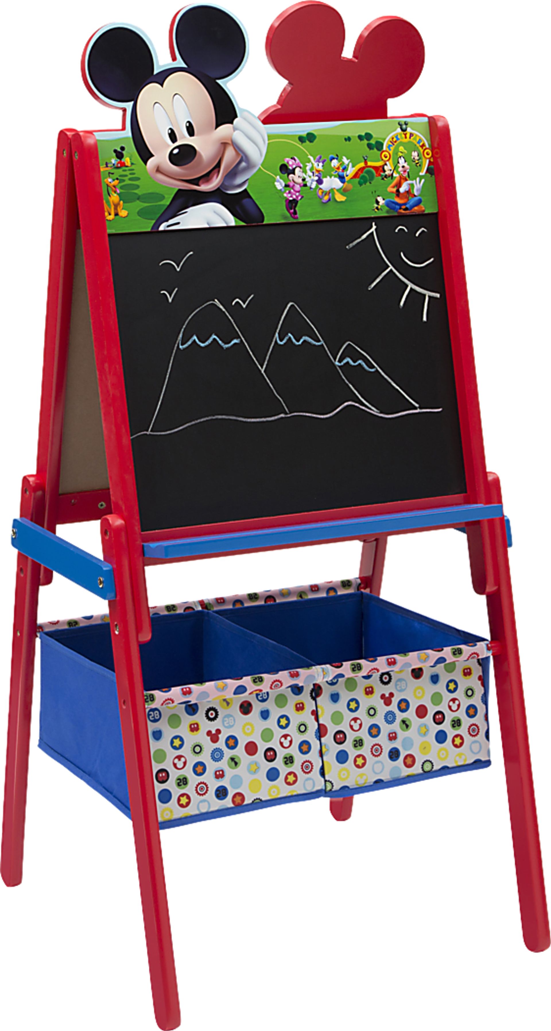 Kids Disney Mickey Mouse Red Easel with Storage - Image 2