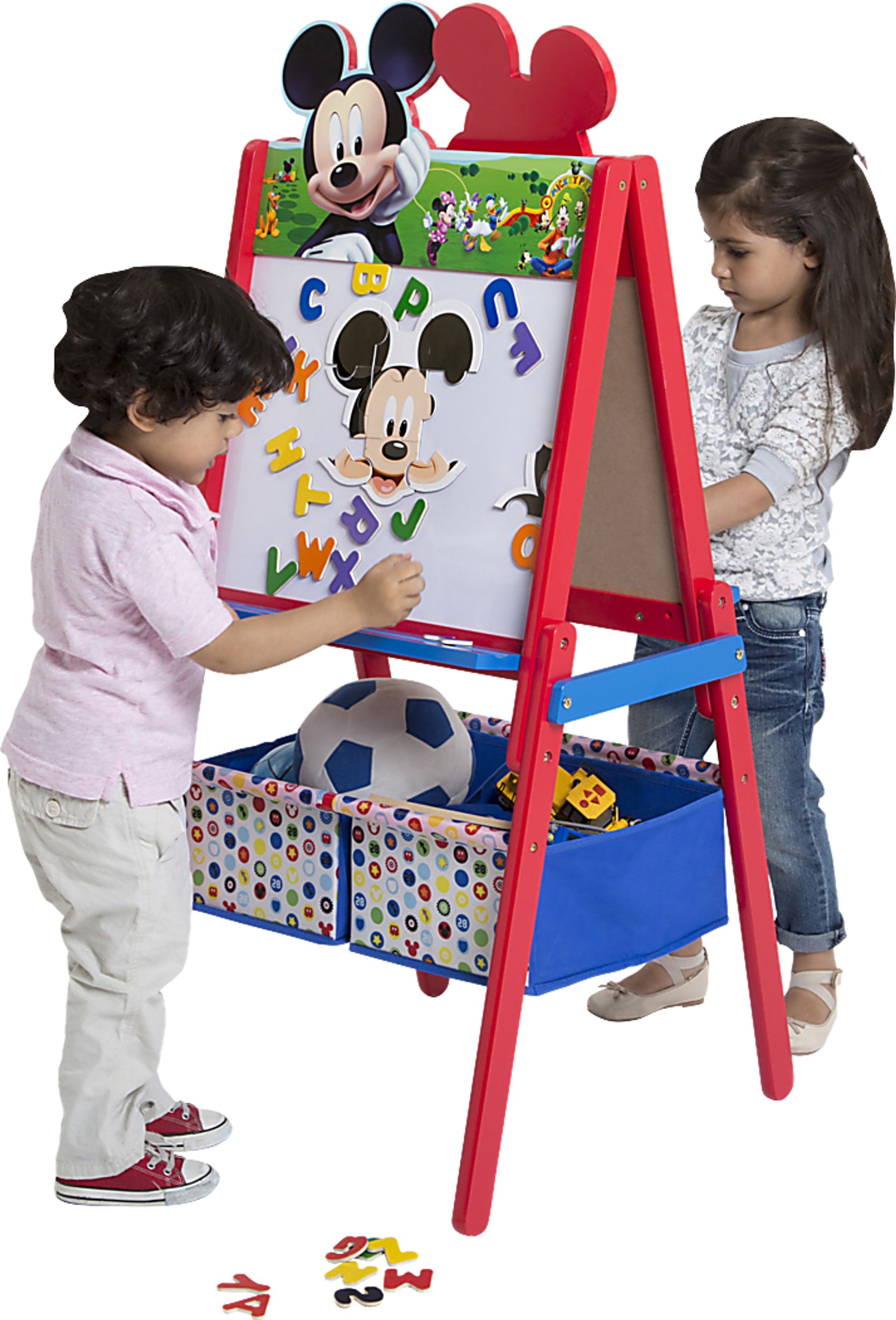 Kids Disney Mickey Mouse Red Easel with Storage - Image 3