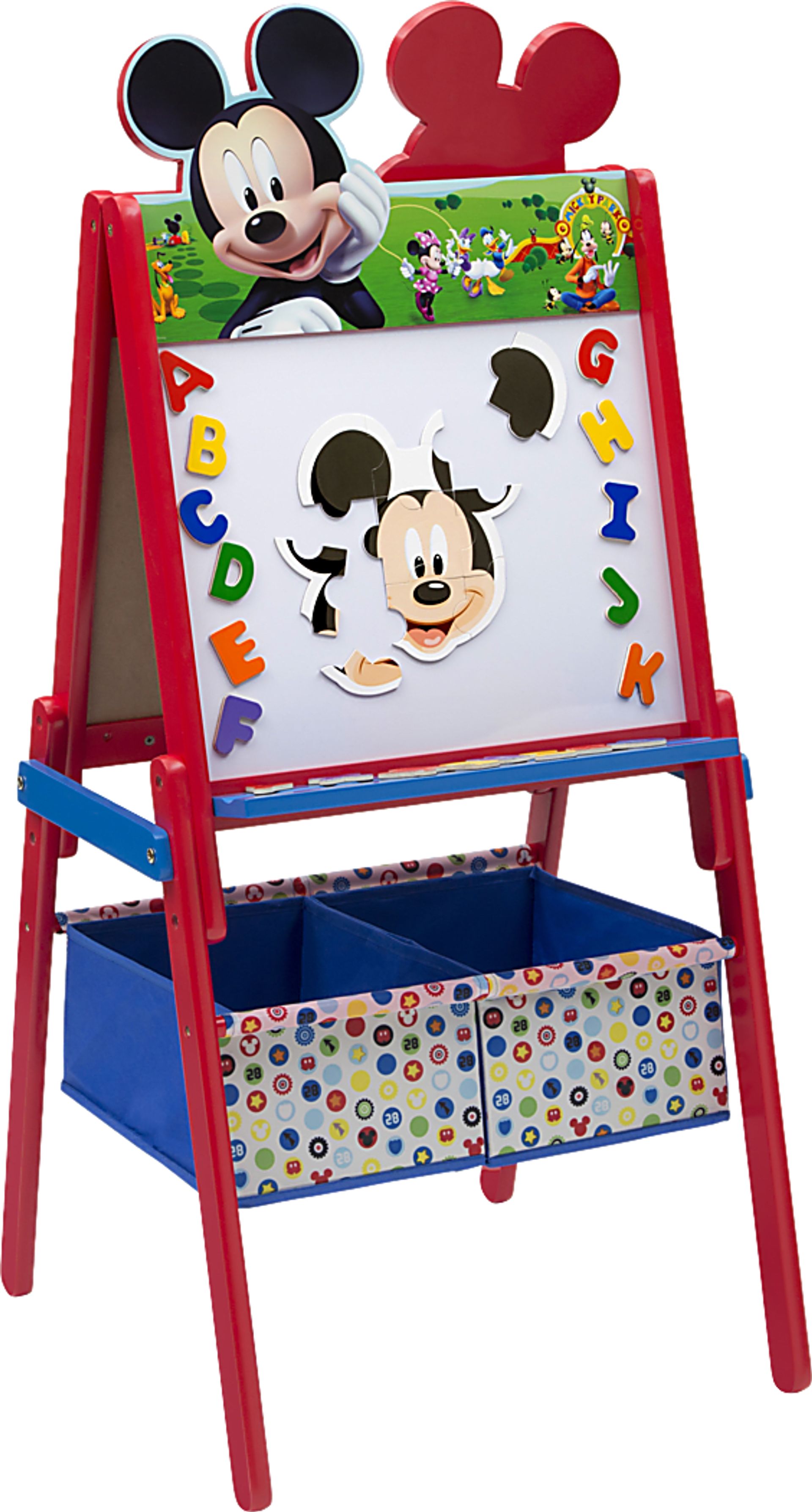 Kids Disney Mickey Mouse Red Easel with Storage - Image 1