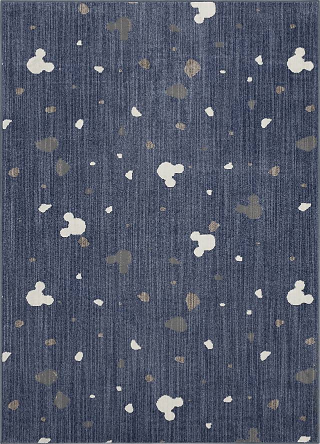 Kids Disney Mickey Mouse Terrazzo Blue 3' x 5' Rug - Thumbnail - Image 1