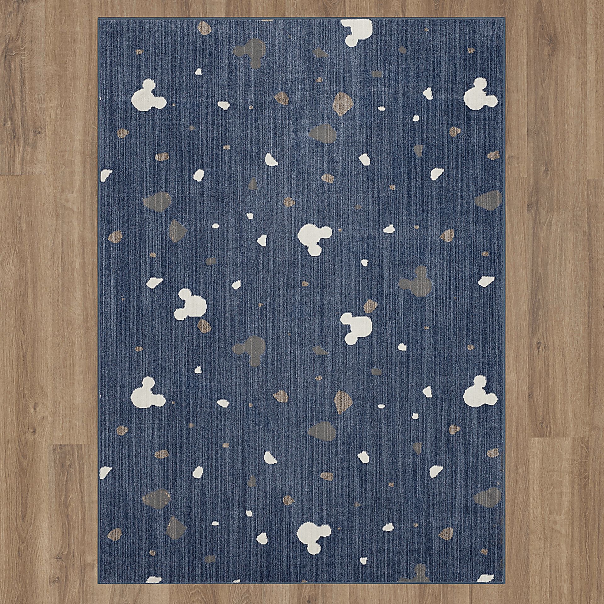 Kids Disney Mickey Mouse Terrazzo Blue 5' x 7' Rug - Image 4