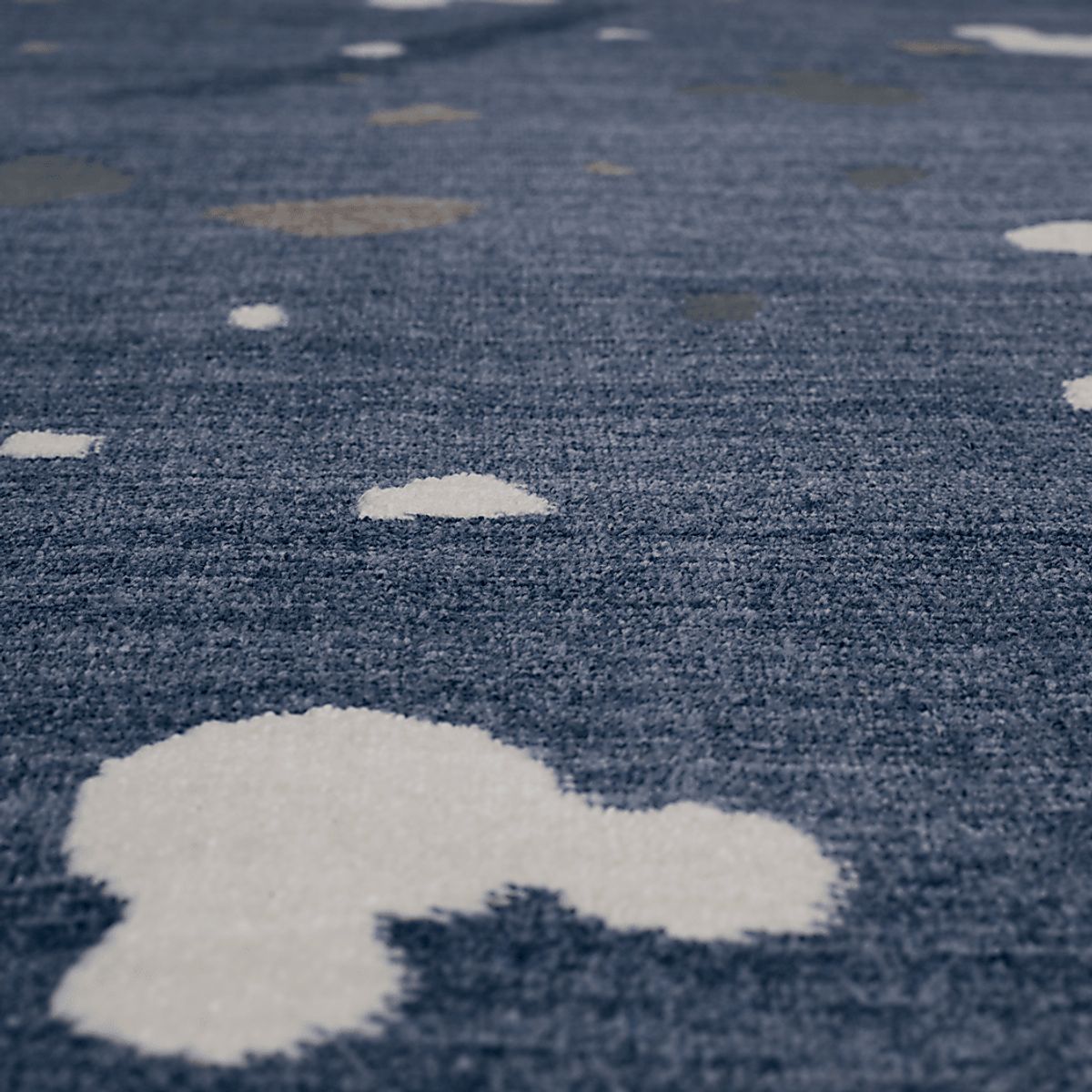 Disney Mickey Mouse Terrazzo Blue Polyester Fabric Accent Rug | Rooms to Go