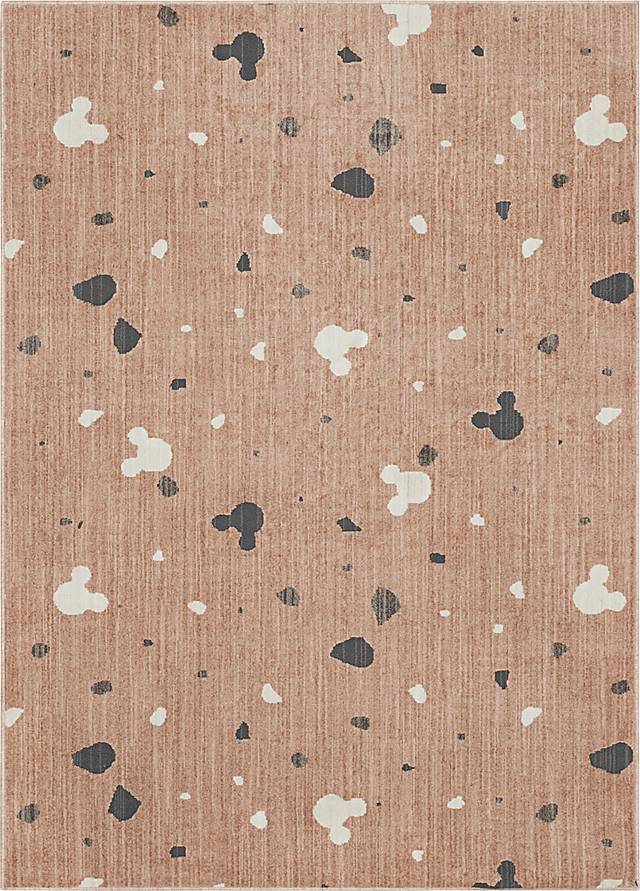 Kids Disney Mickey Mouse Terrazzo Blush 3' x 5' Rug - Thumbnail - Image 1