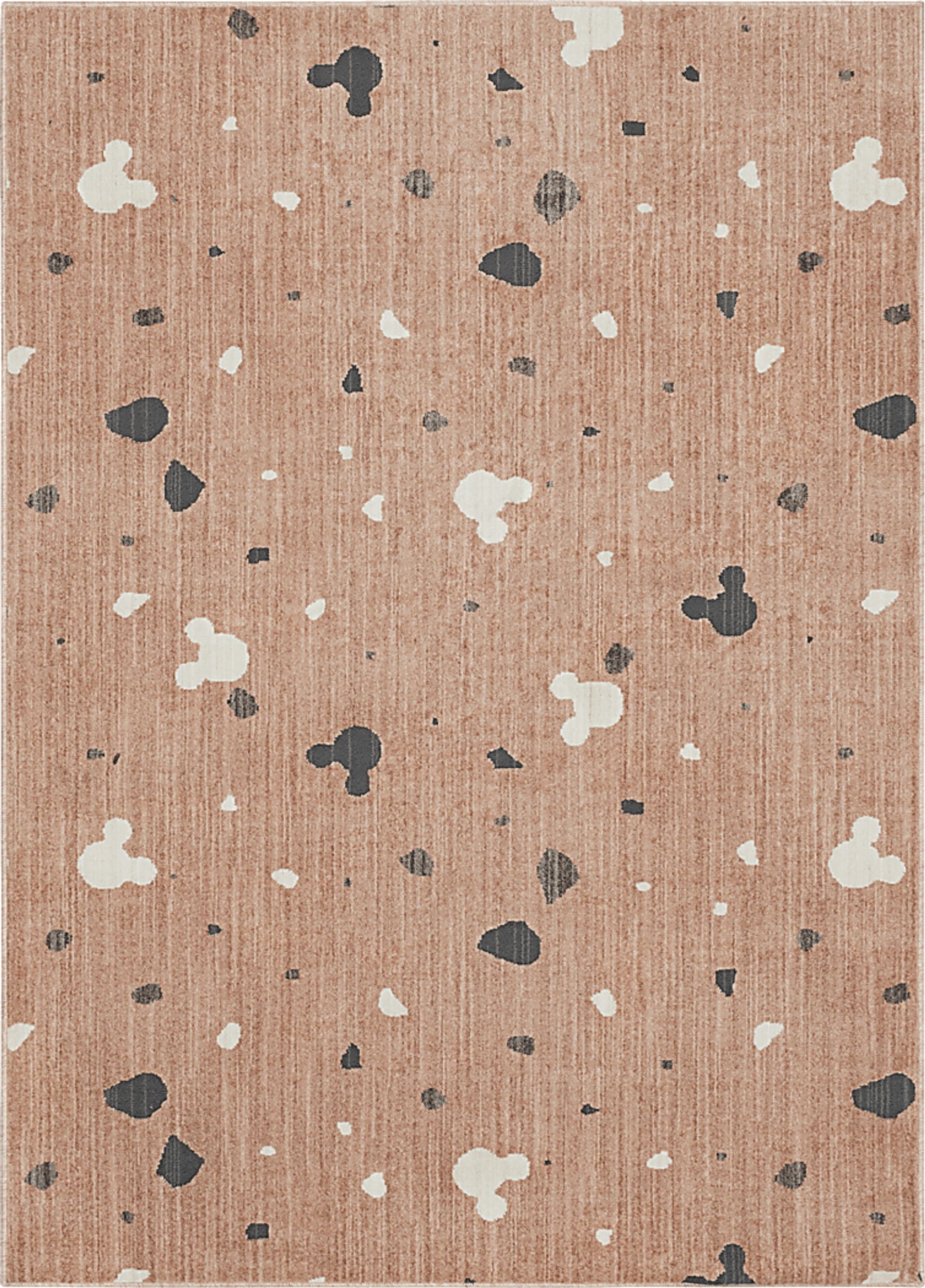 Kids Disney Mickey Mouse Terrazzo Blush 8' x 10' Rug - Image 1