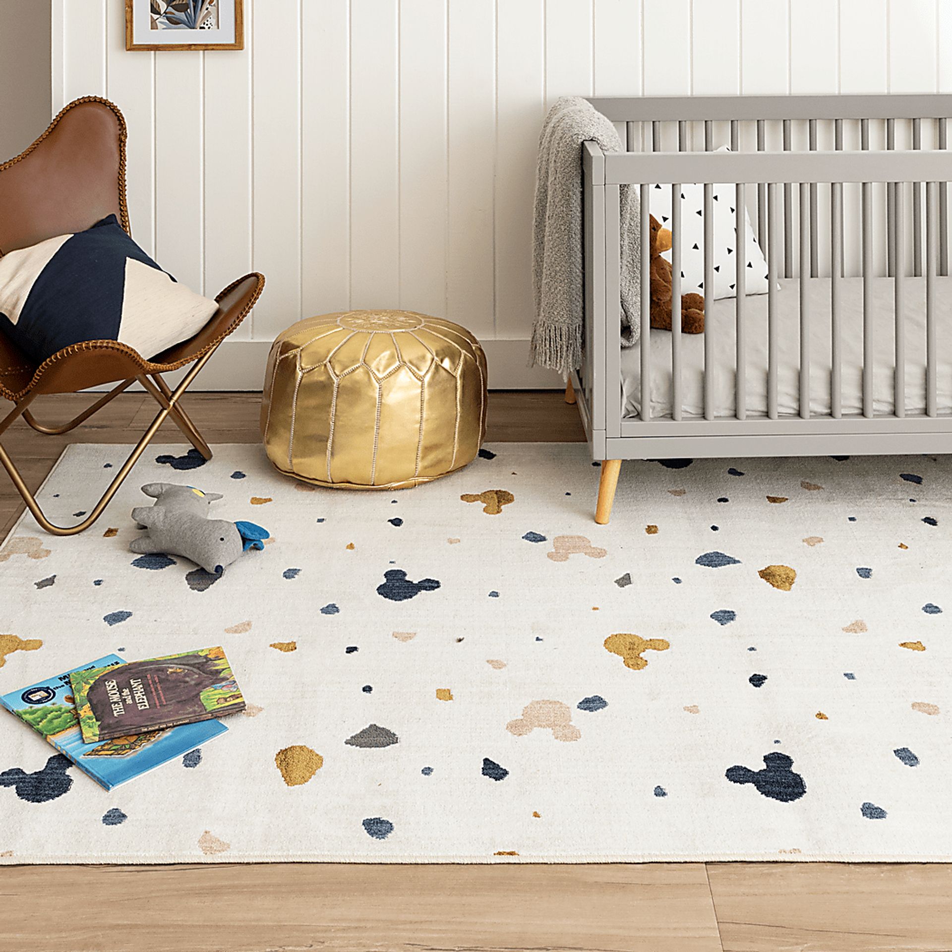Kids Disney Mickey Mouse Terrazzo Ivory 5' x 7' Rug - Image 2