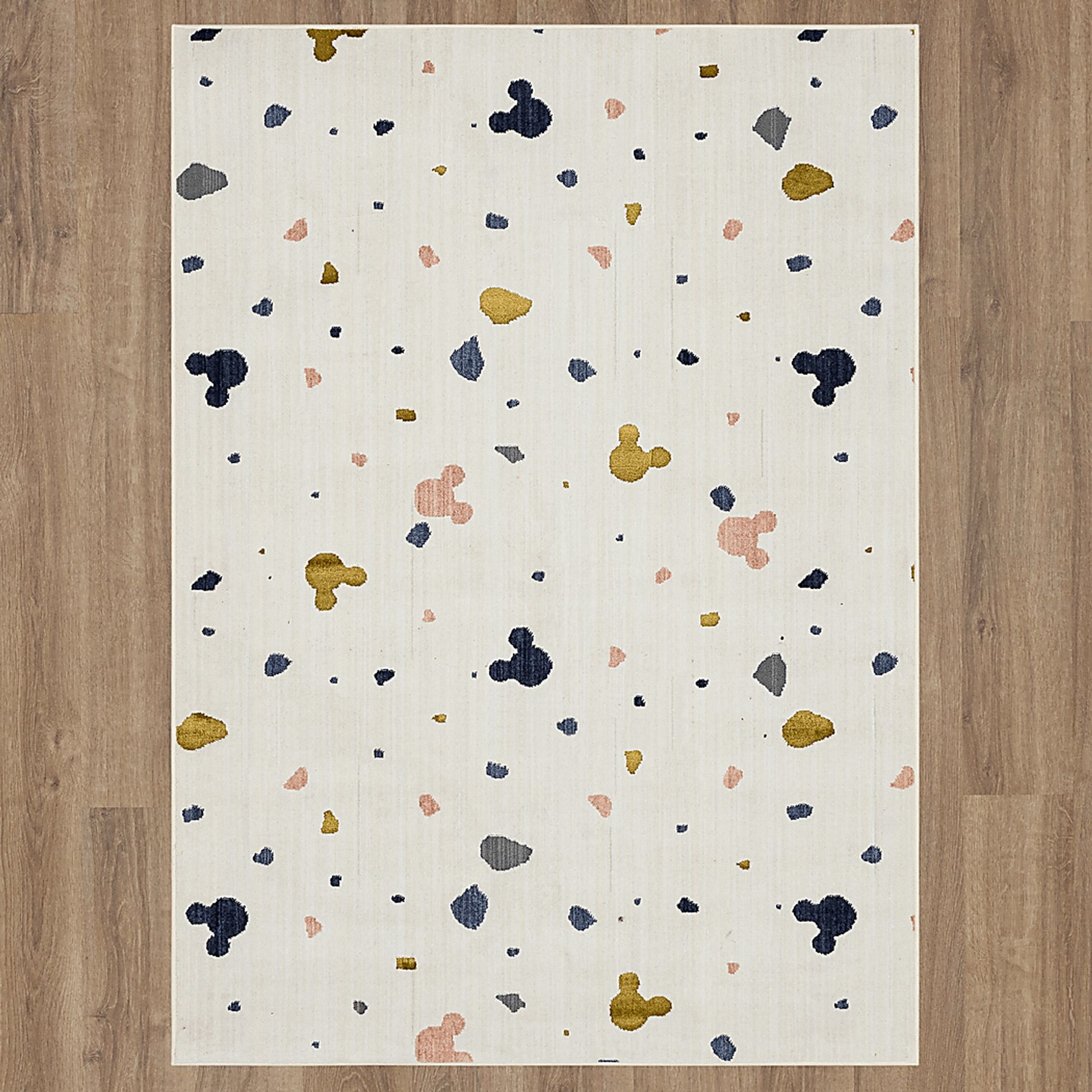 Kids Disney Mickey Mouse Terrazzo Ivory 5' x 7' Rug - Image 4