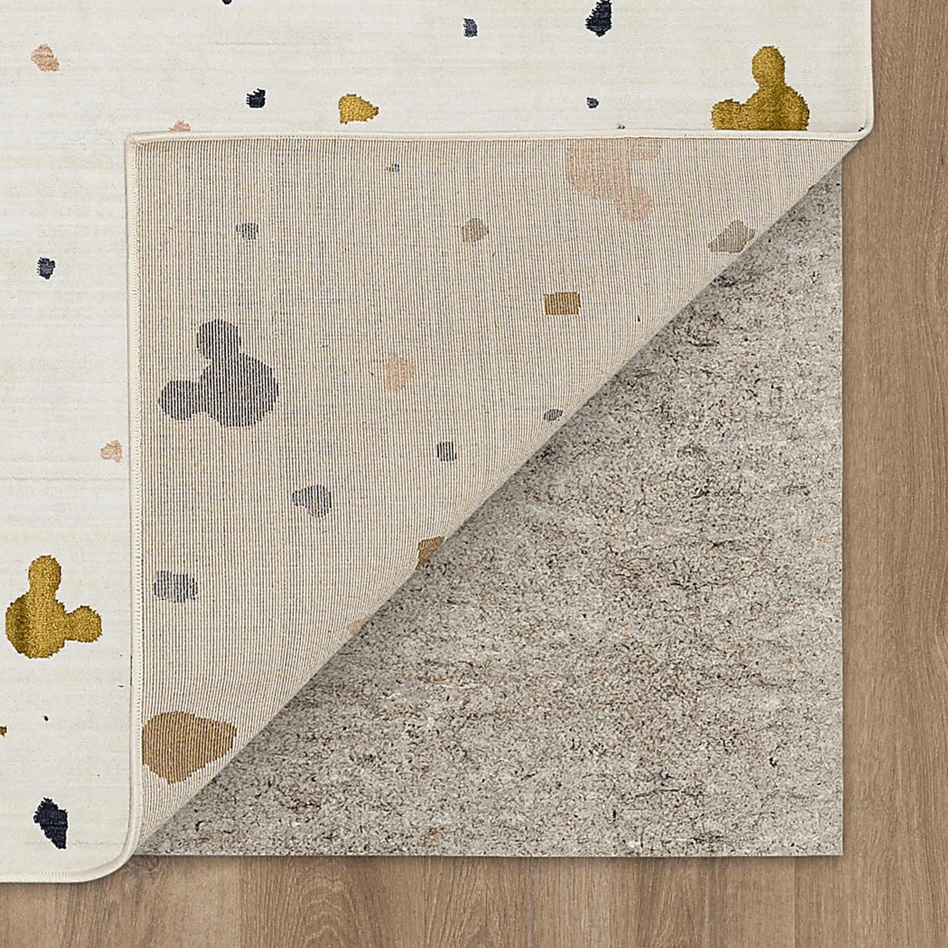 Kids Disney Mickey Mouse Terrazzo Ivory 5' x 7' Rug - Image 6