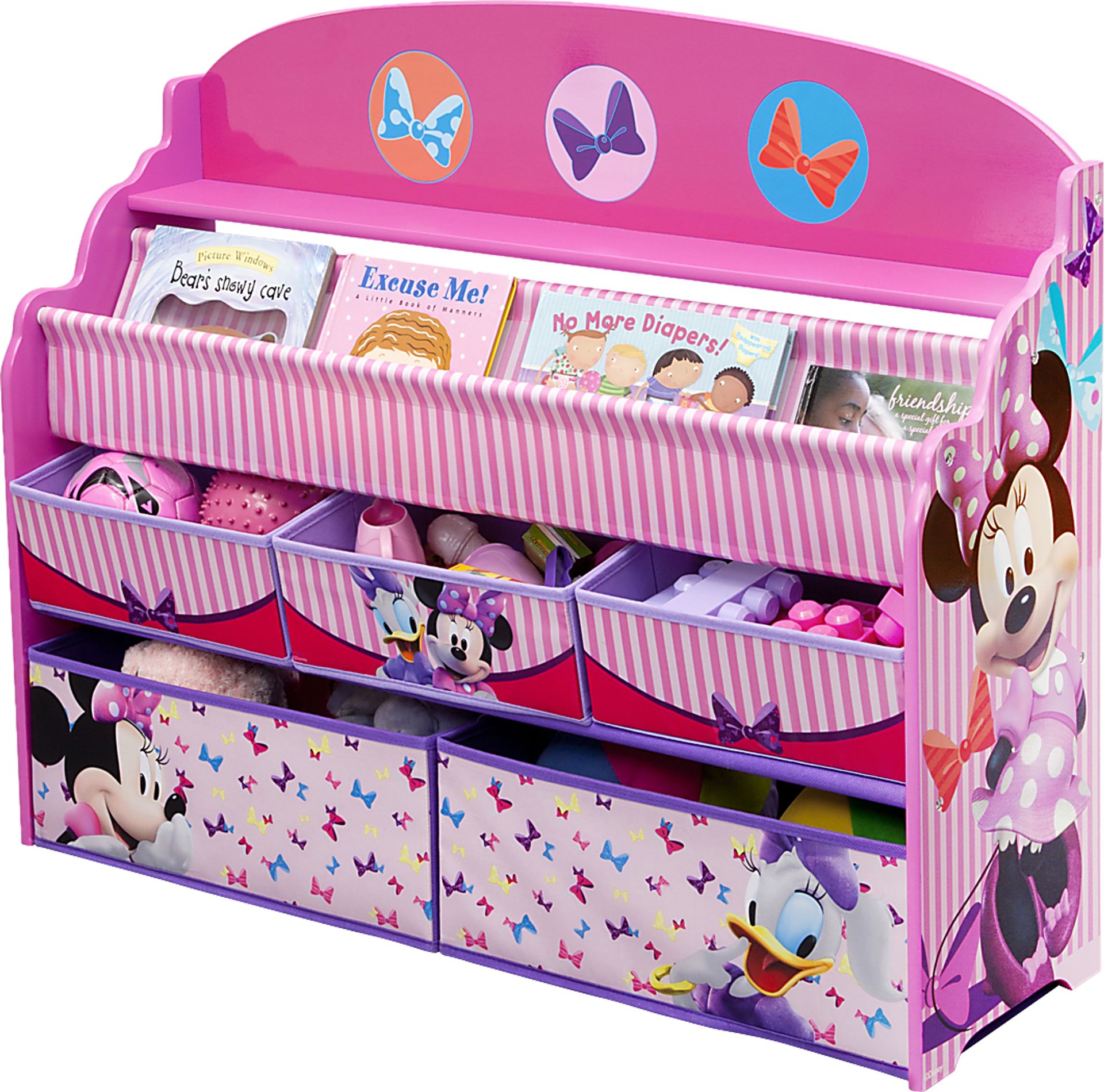 Kids Disney Minnie Mouse Pink Bookcase - Image 3