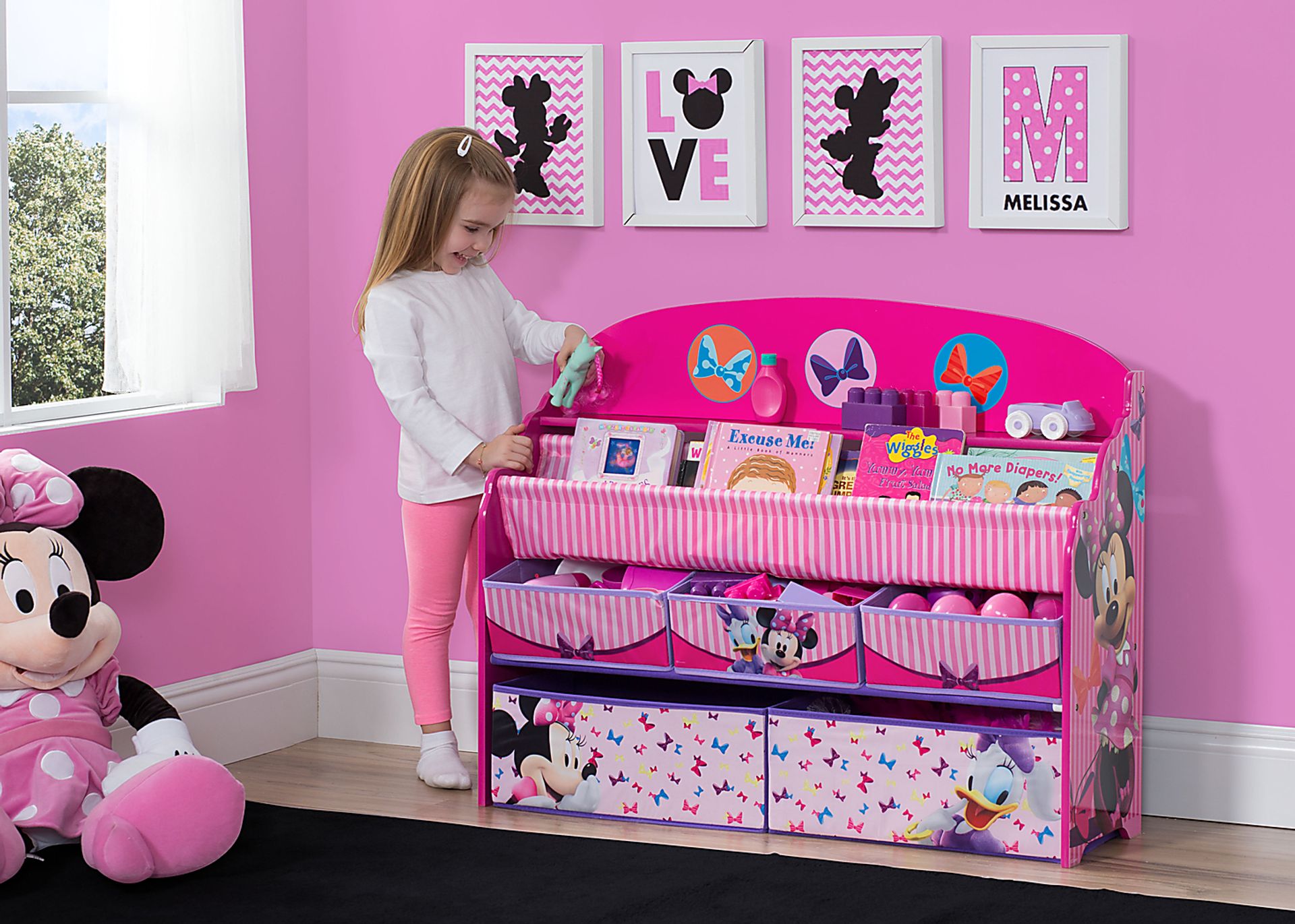 Kids Disney Minnie Mouse Pink Bookcase - Image 4