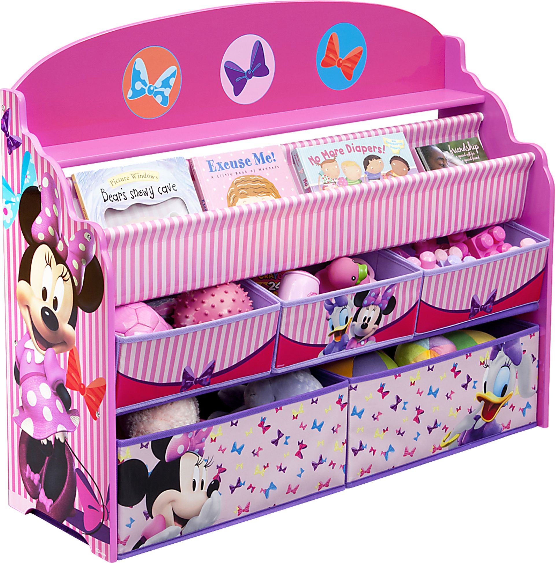 Kids Disney Minnie Mouse Pink Bookcase - Image 1