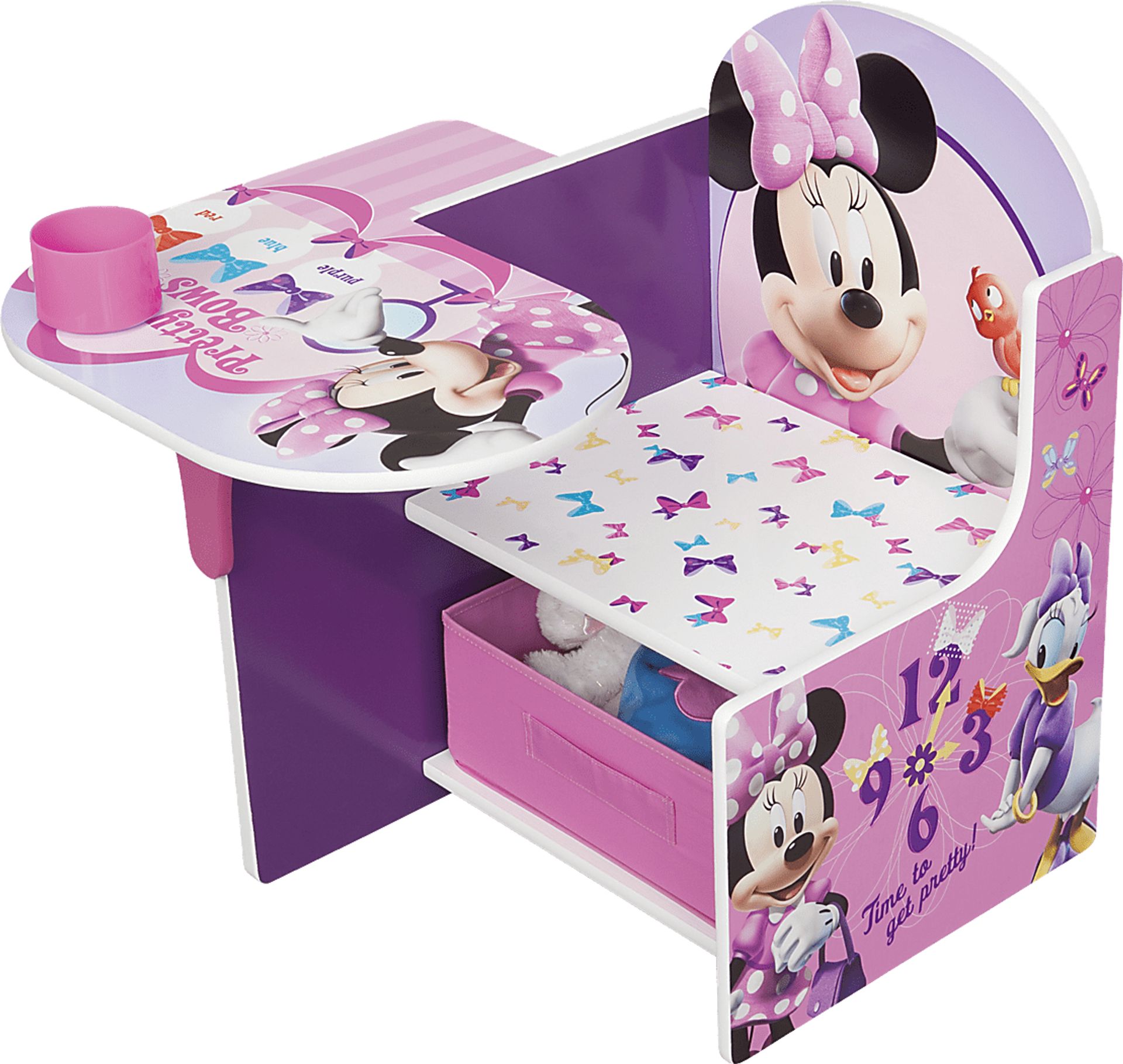 Kids Disney Minnie Mouse Pink Chair Desk - Image 3