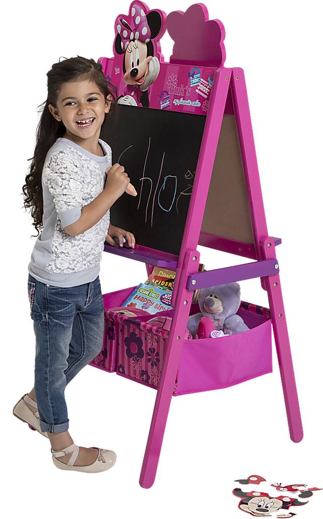 Kids Disney Minnie Mouse Pink Easel with Storage - Thumbnail - Image 5