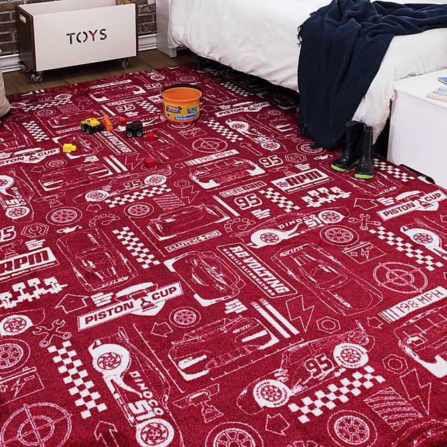 Kids Disney Piston Cup Red 8' x 10' Rug - Thumbnail - Image 3