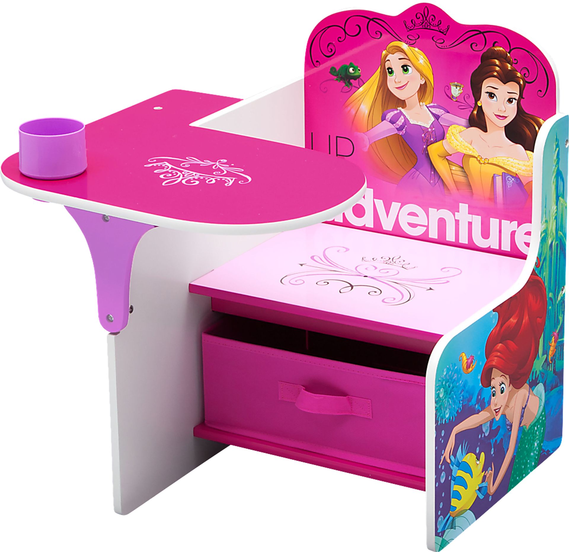 Kids Disney Princess Pink Chair Desk - Image 2