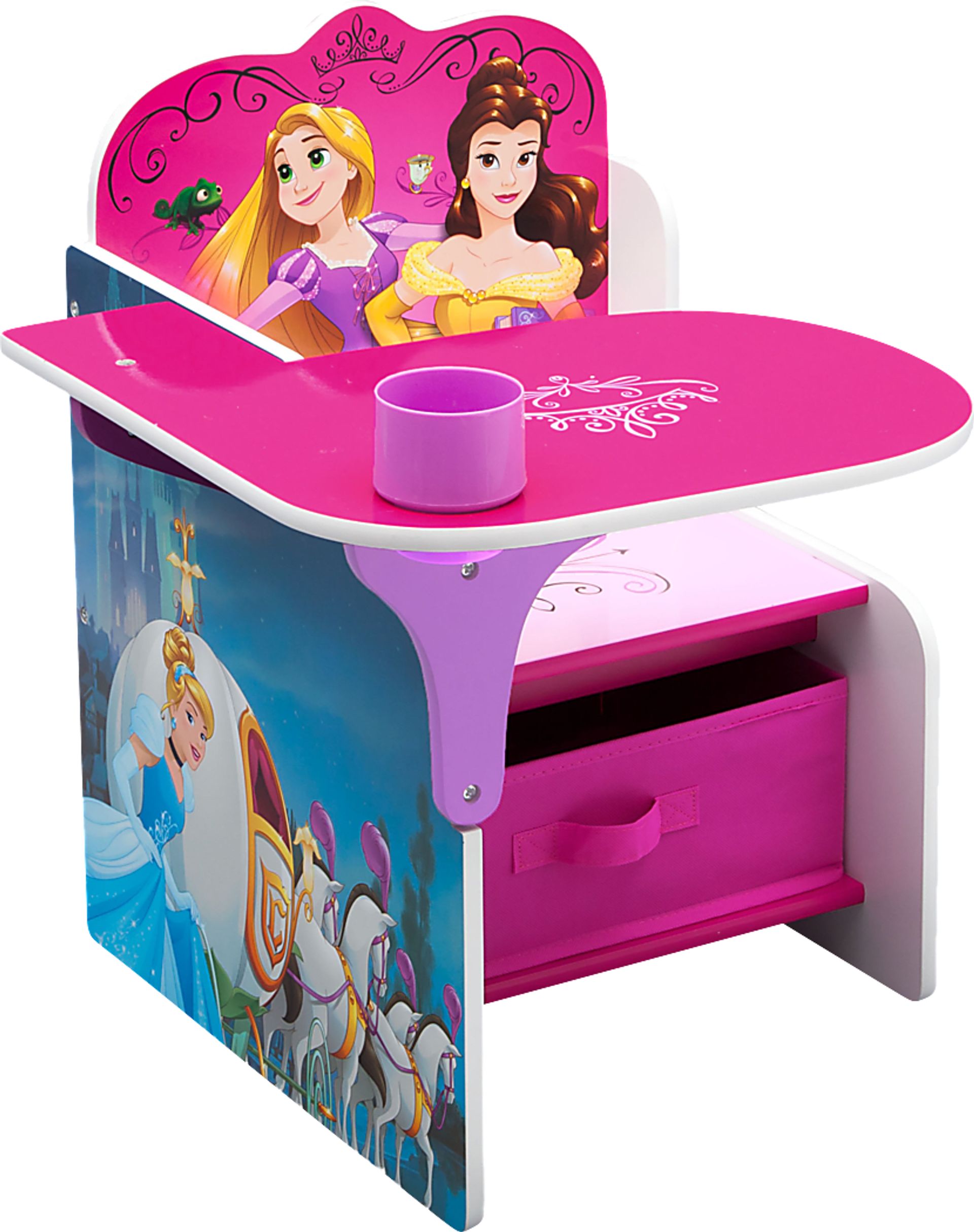 Kids Disney Princess Pink Chair Desk - Image 1