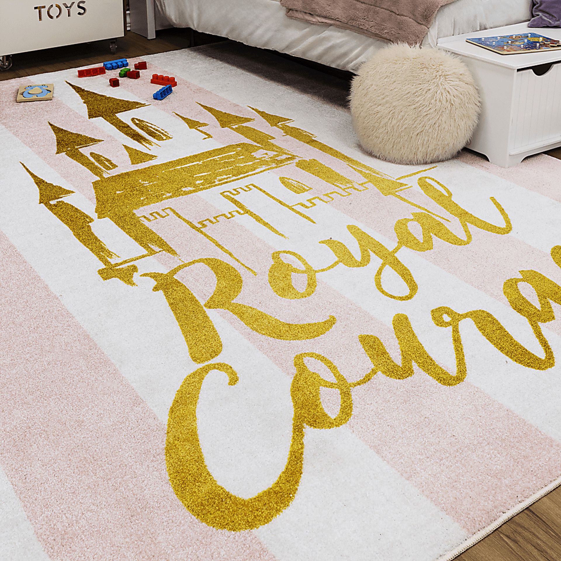Kids Disney Royal Courage White 5' x 8' Rug - Image 3