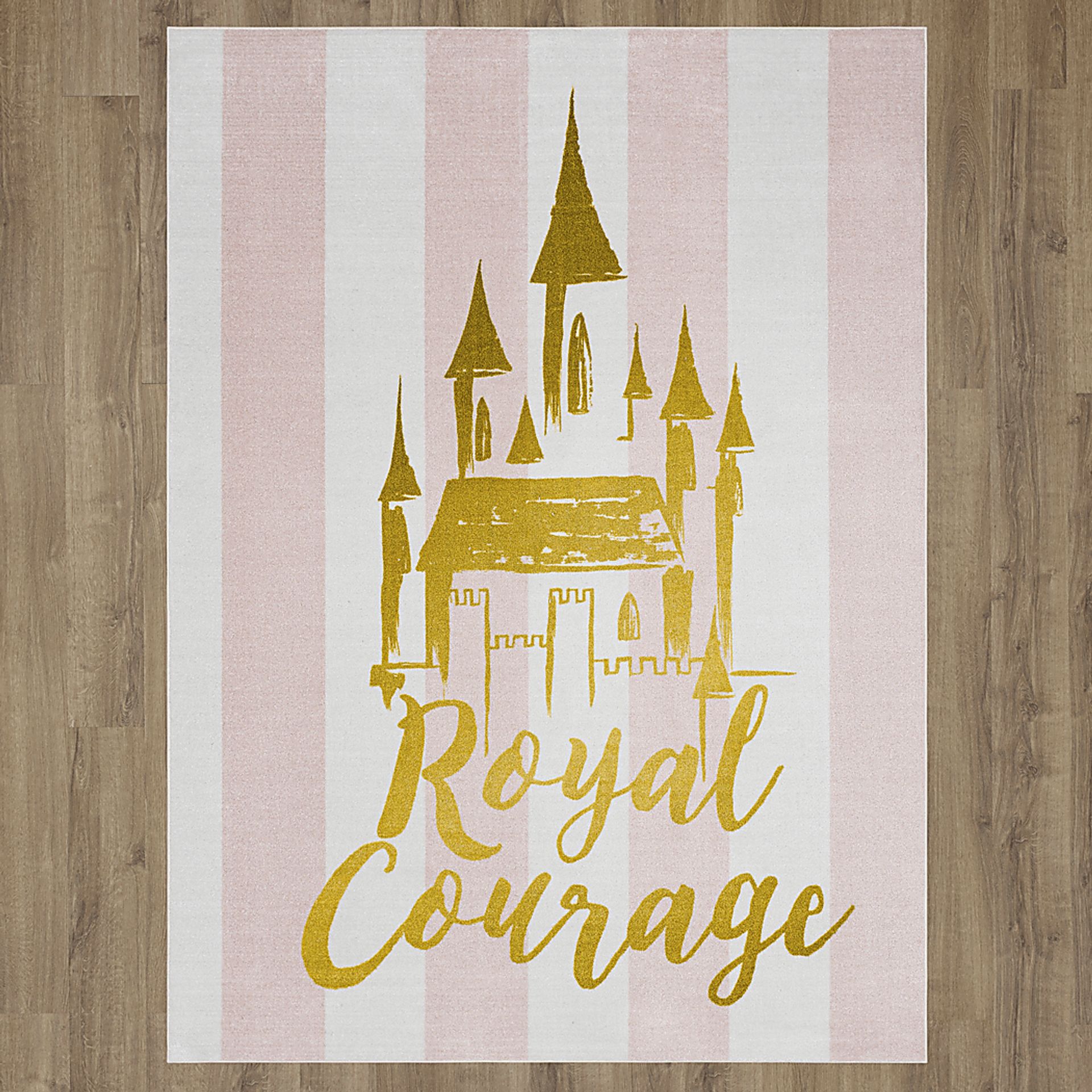 Kids Disney Royal Courage White 5' x 8' Rug - Image 4