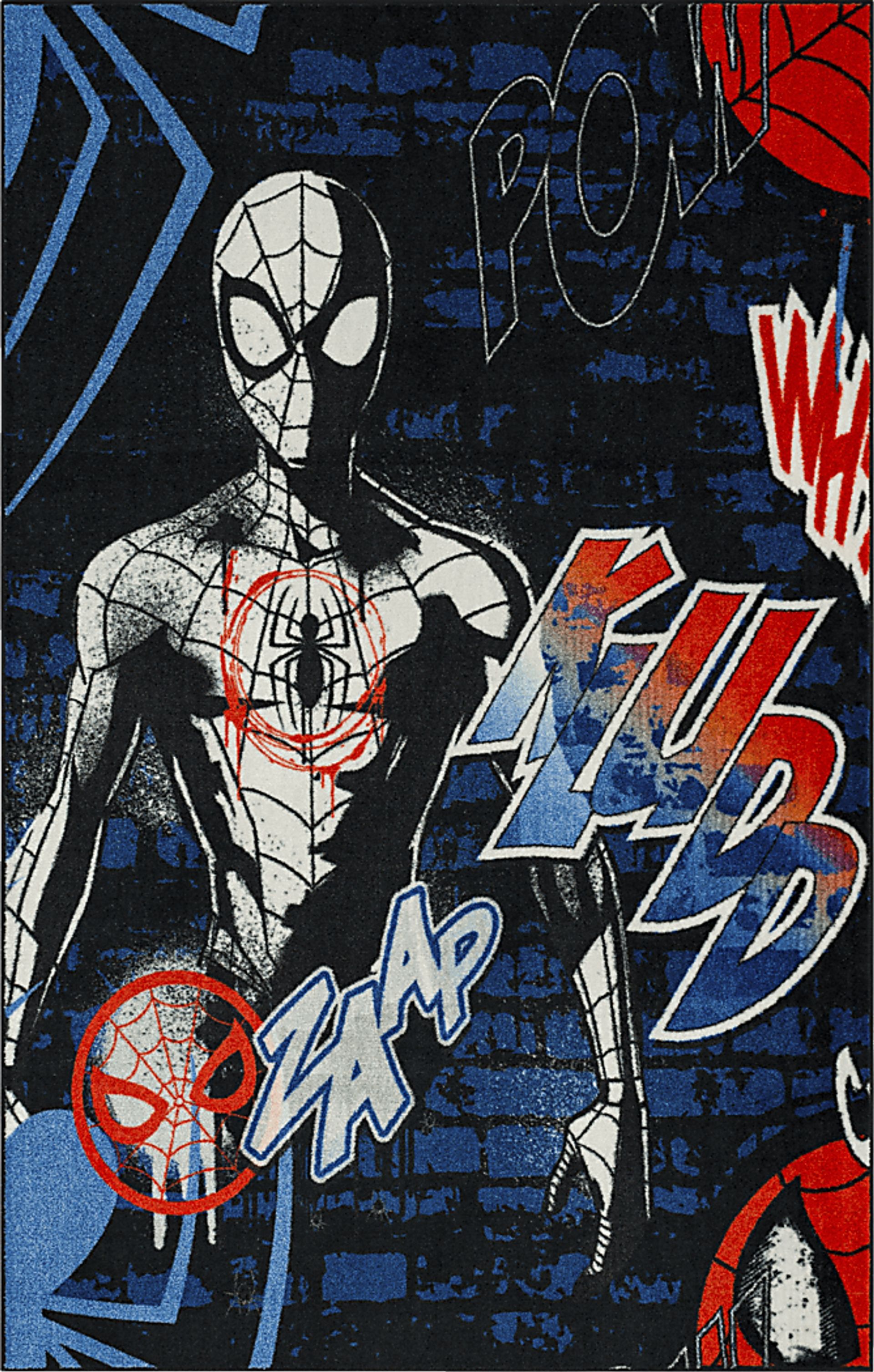 Kids Disney Spiderman Action Multi 3'4 x 5' Rug - Image 1
