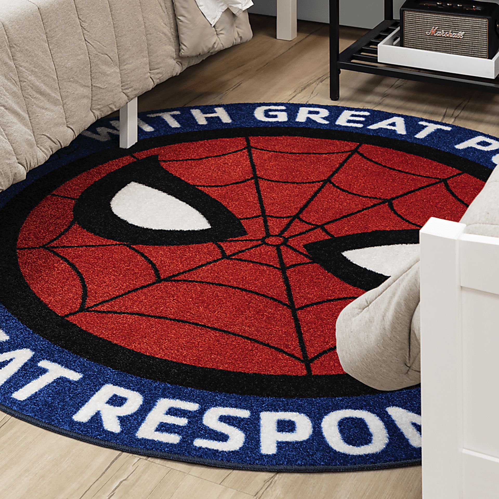 Kids Disney Spider-Man Power Multi 8' Round Rug - Image 4