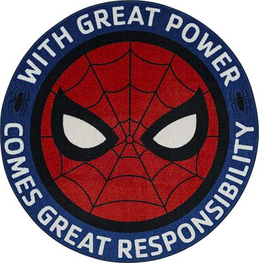 Kids Disney Spiderman Power Multi 8' Round Rug