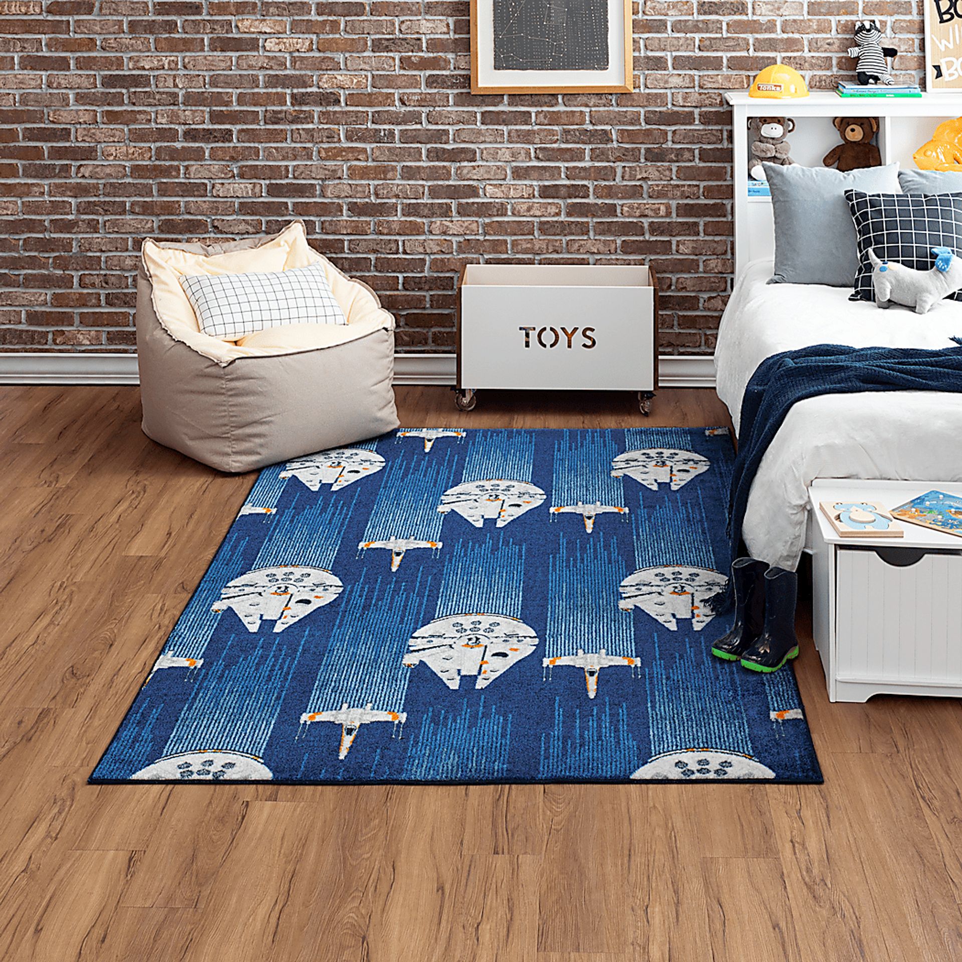 Kids Star Wars Fleet Blue 8' x 10' Rug - Image 2