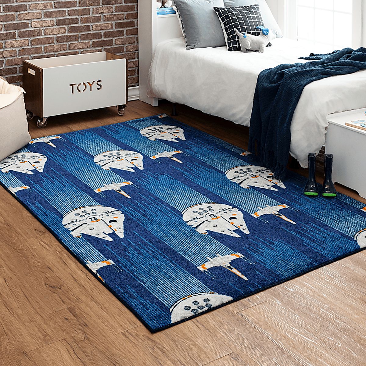 Star Wars Fleet Blue Rug | Rooms to Go
