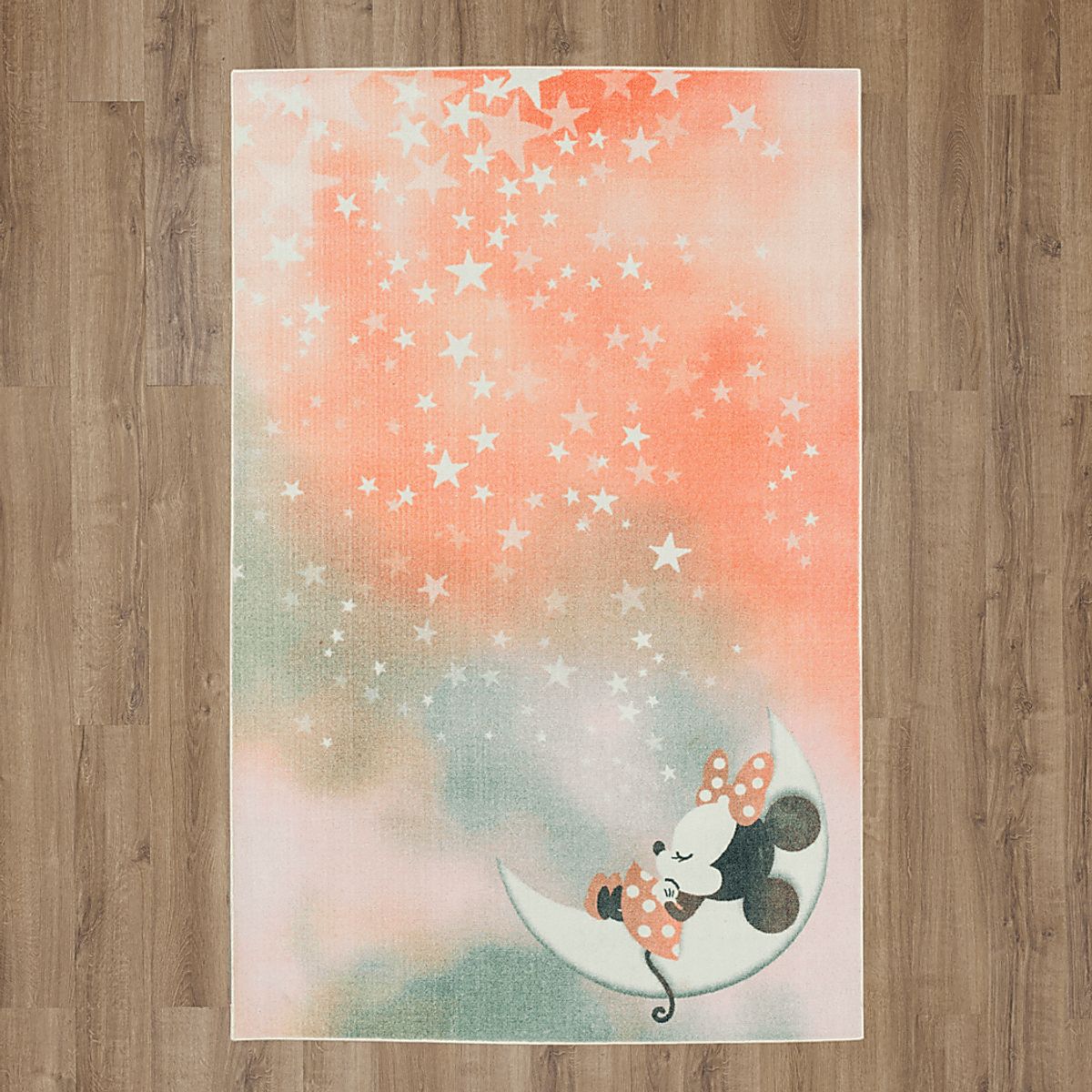 Starry Dreams Minnie Mouse Pink Rug | Rooms to Go