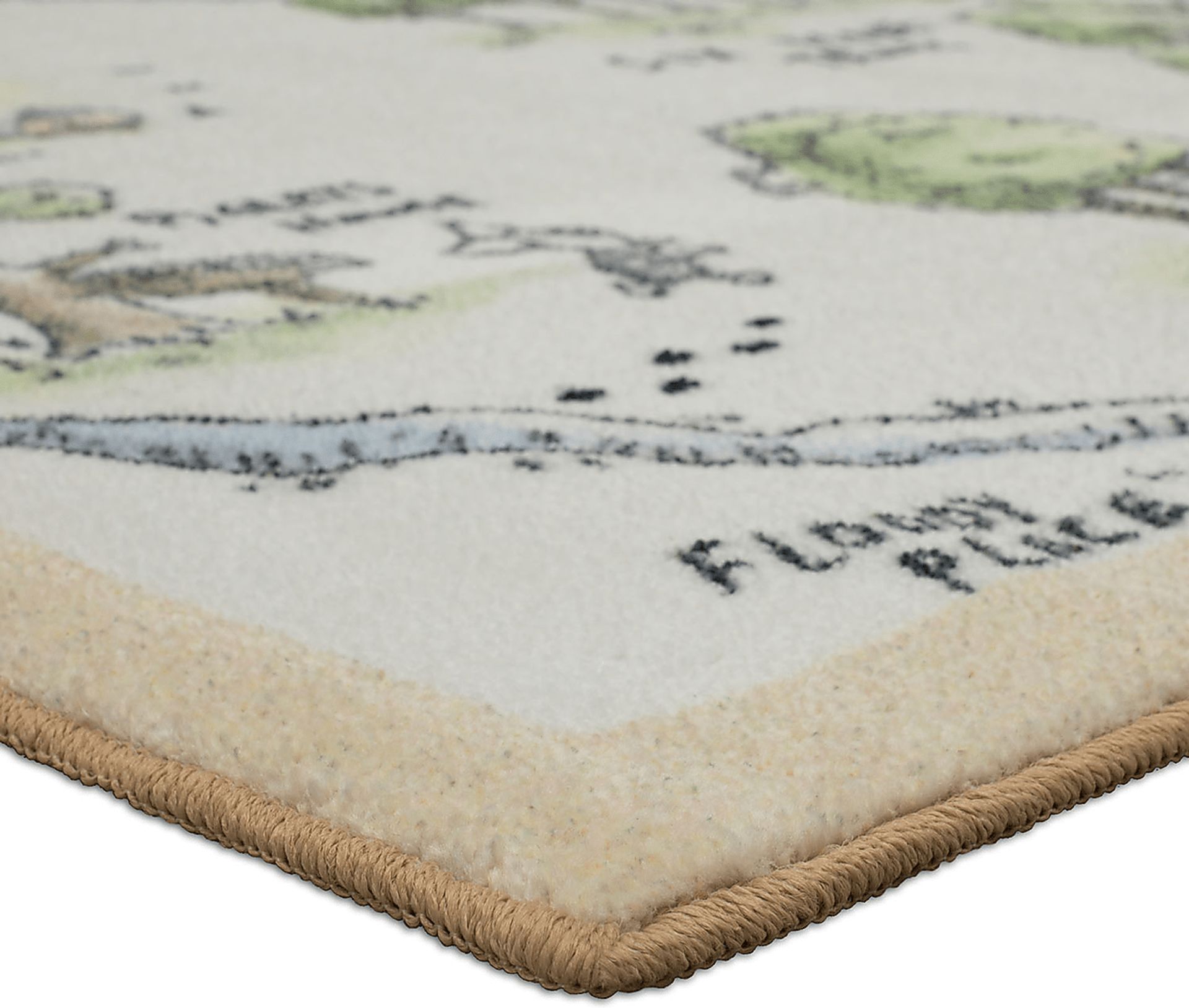 Kids Disney Winnie The Pooh 100 Acre Wood Map White 3' x 5' Rug - Image 2