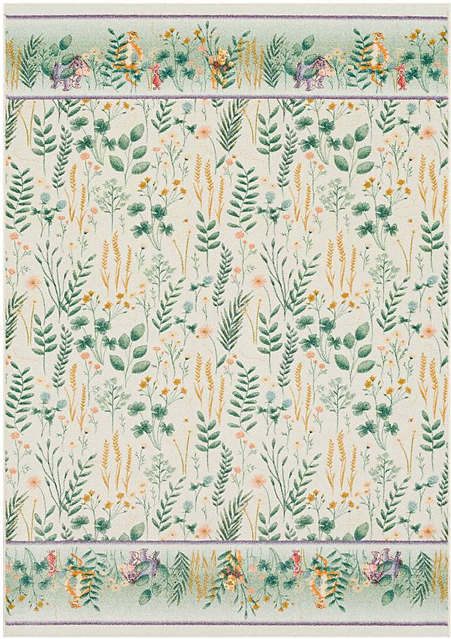 Kids Disney Winnie The Pooh Meadow Garden White 8' x 10' Rug - Thumbnail - Image 1