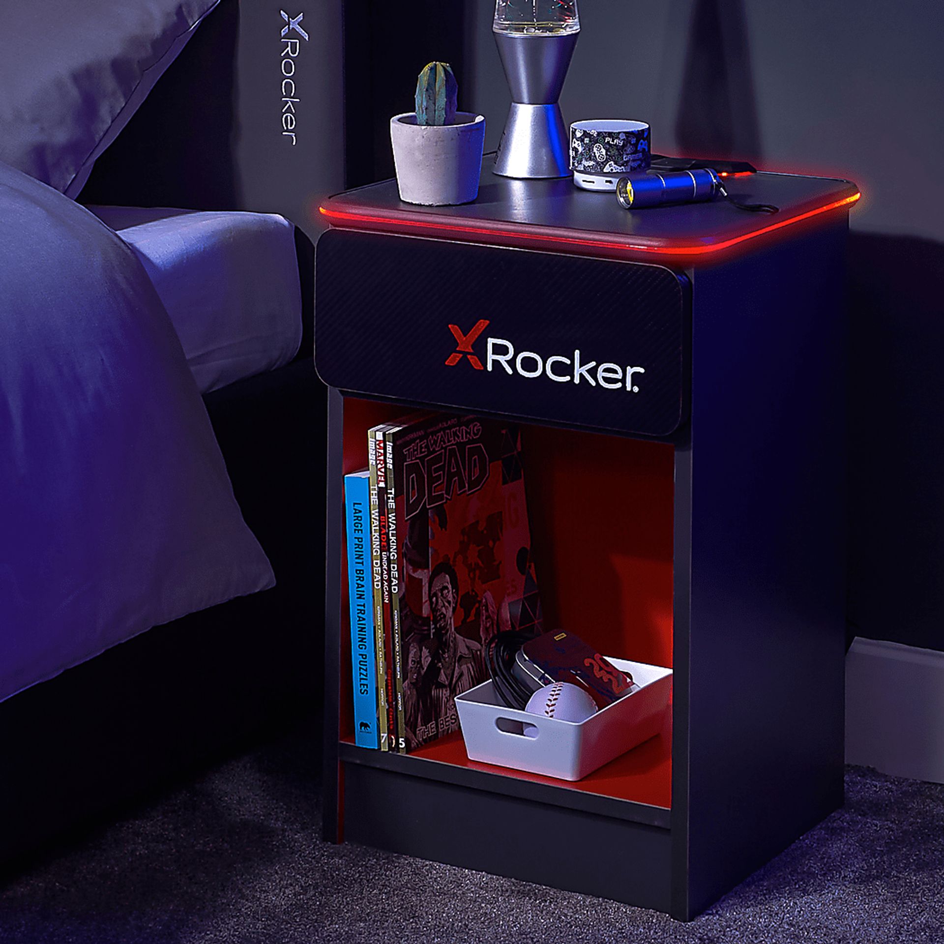 Kids Disodan Gray End Table with LED - Image 10
