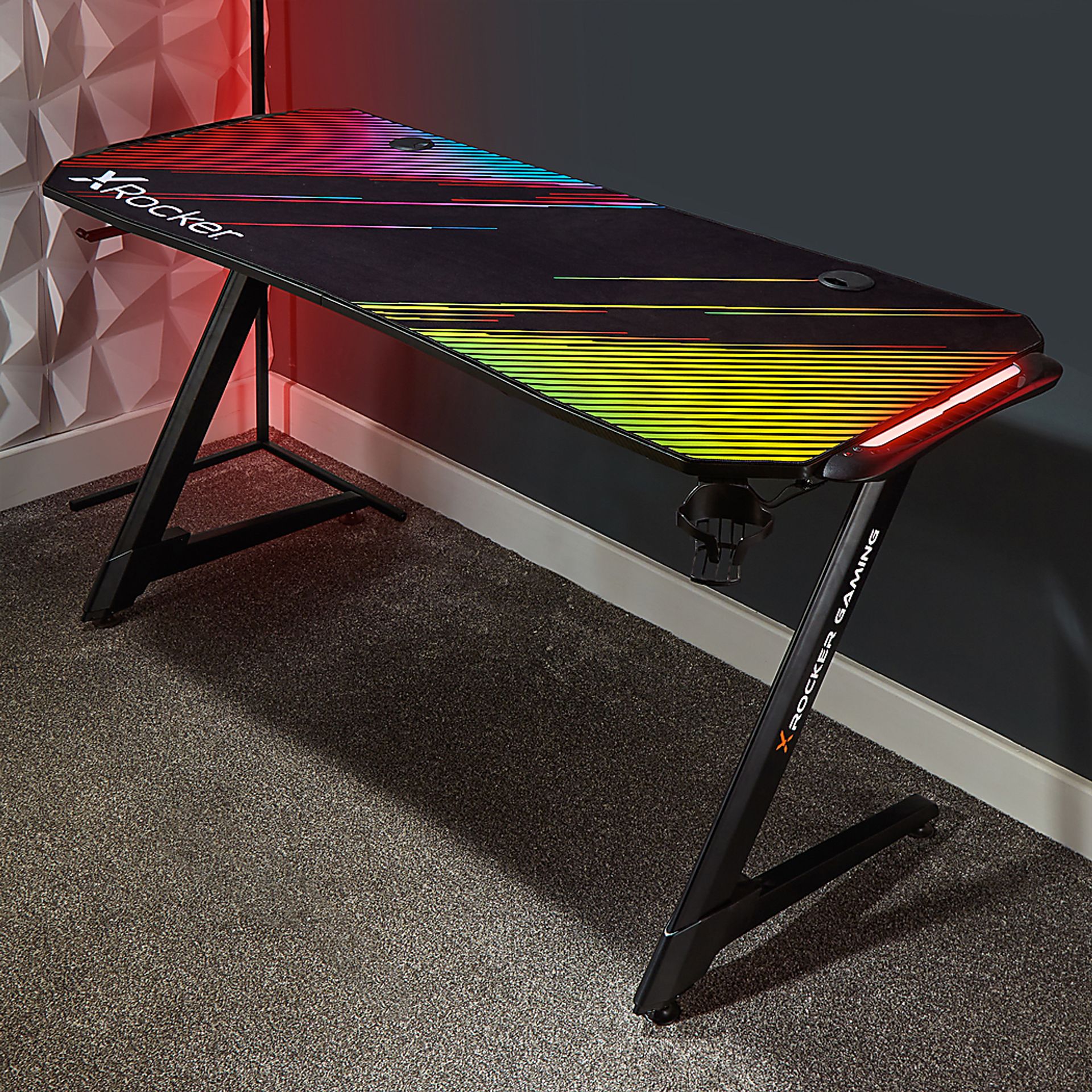 Kids Dotrax Black Gaming Desk - Image 2