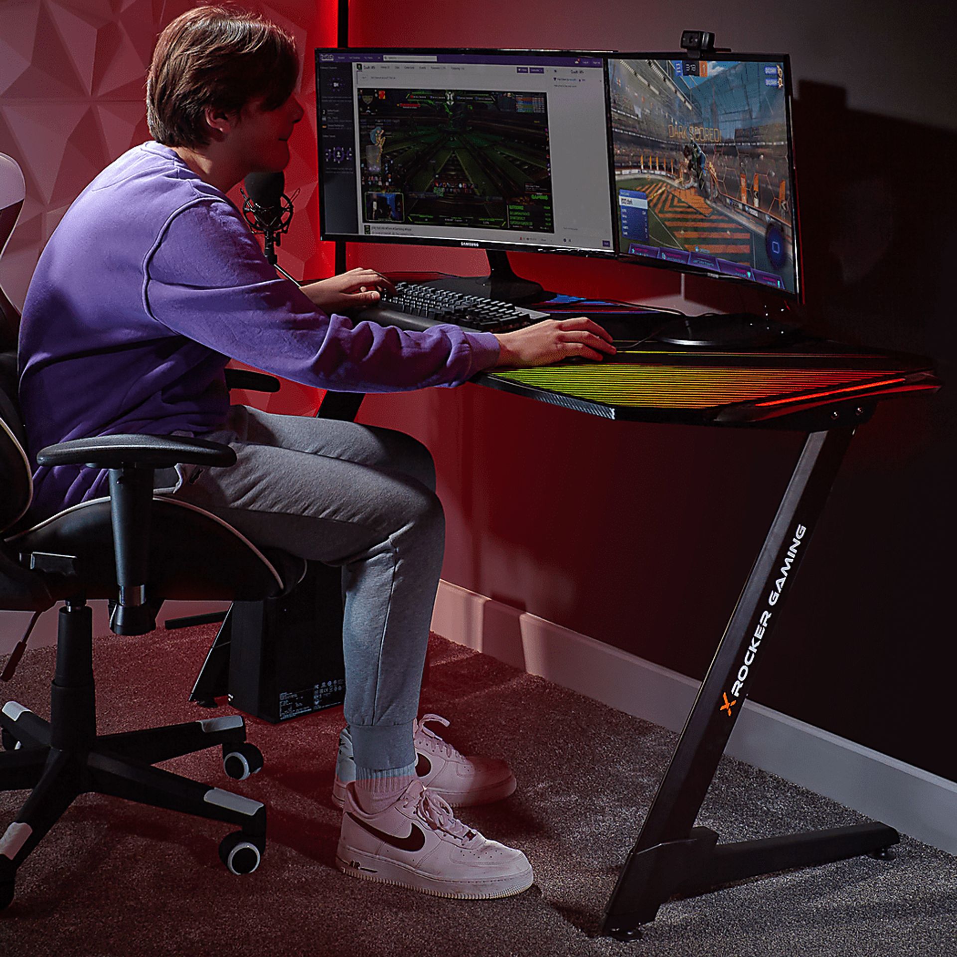 Kids Dotrax Black Gaming Desk - Image 6