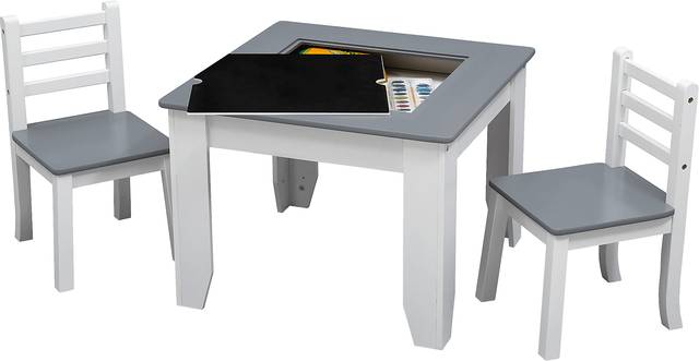 Kids Drawing Lessons Gray Table Set - Thumbnail - Image 2